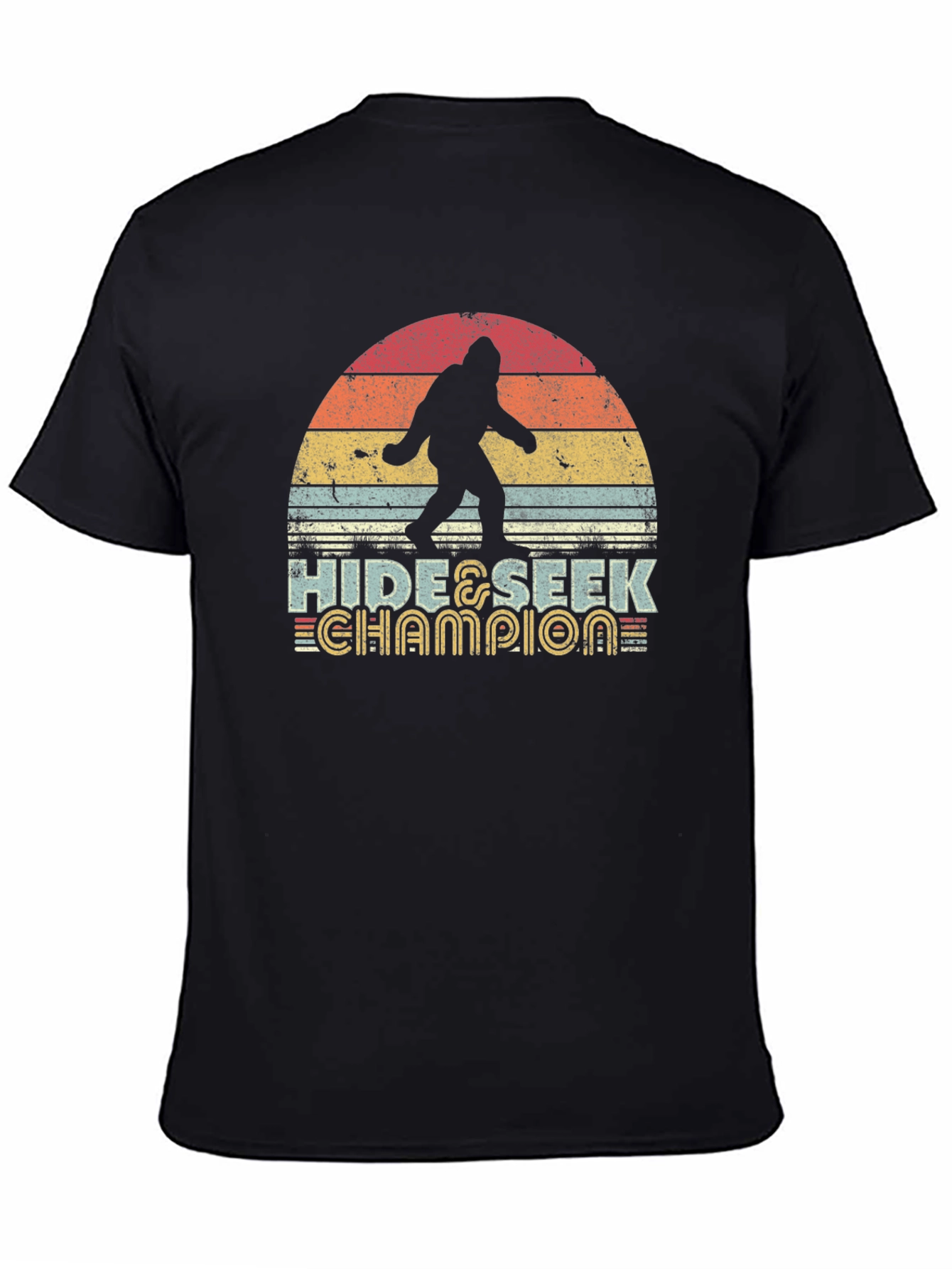 Black Hide & Seek Champion Bigfoot T-Shirt view 4