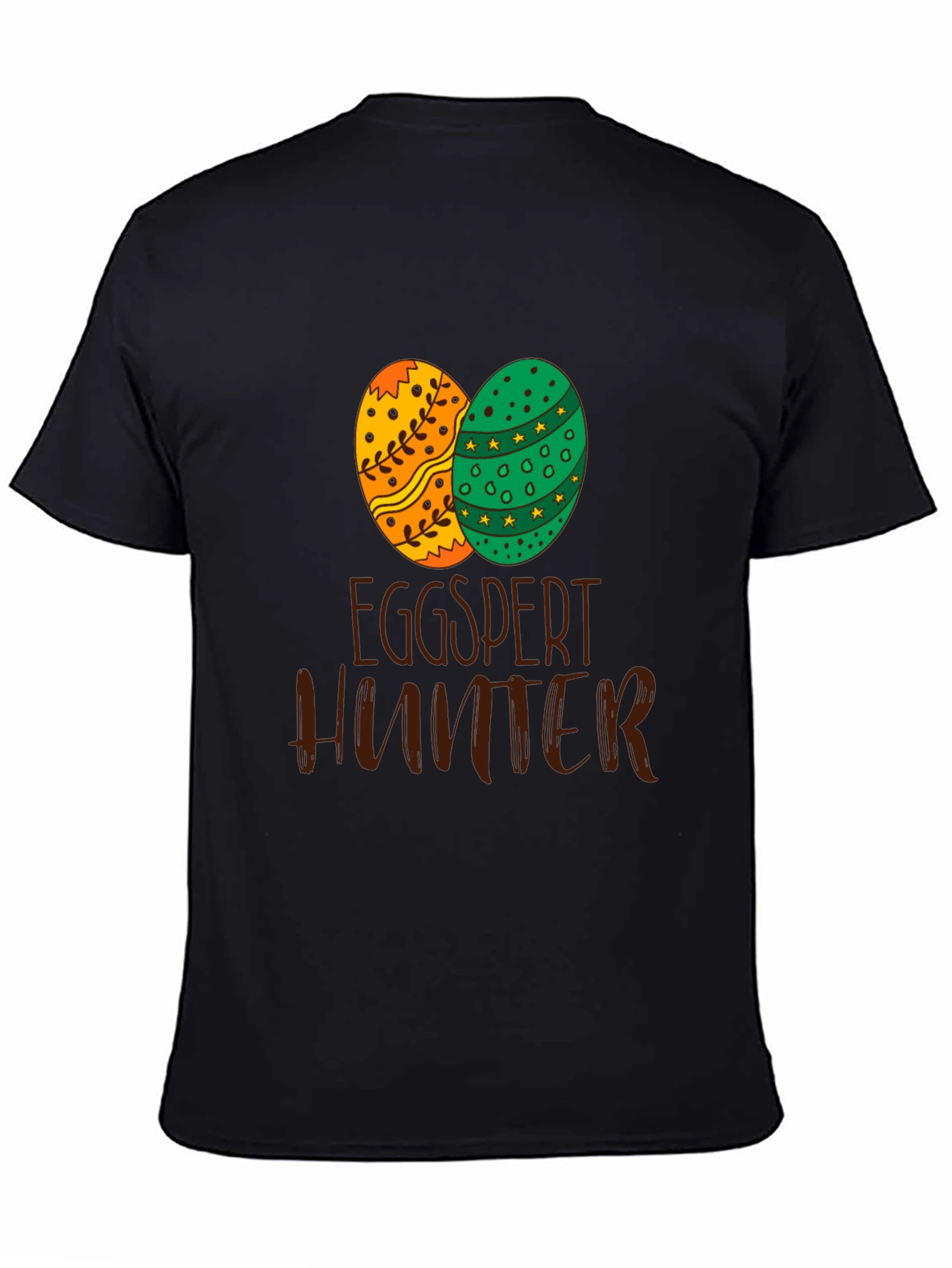 Camiseta Negra 'Eggspert Hunter' para Pascua