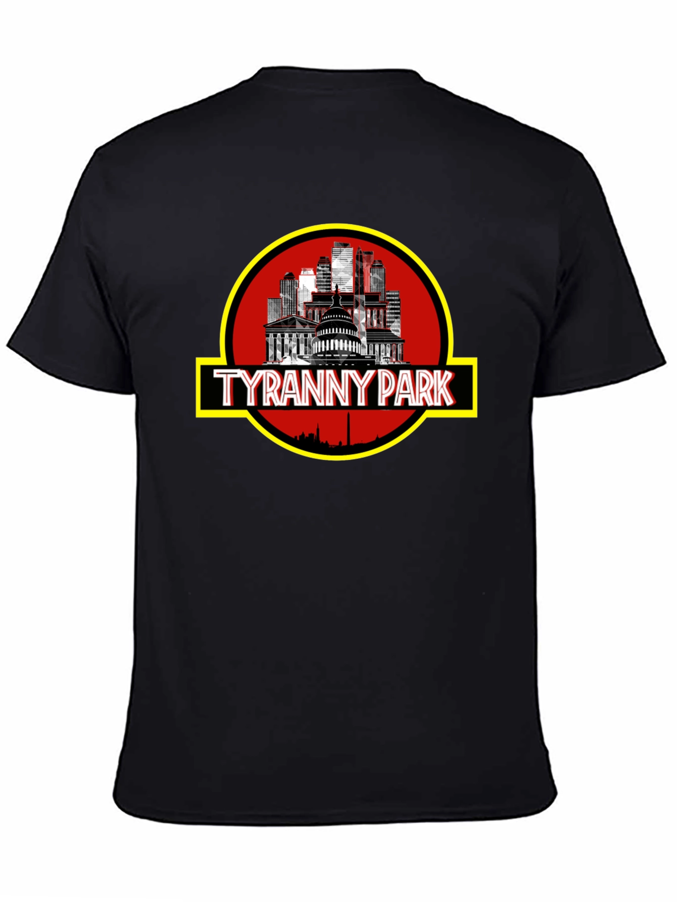 Black Tyranny Park Graphic T-Shirt - Political Statement Tee view 4