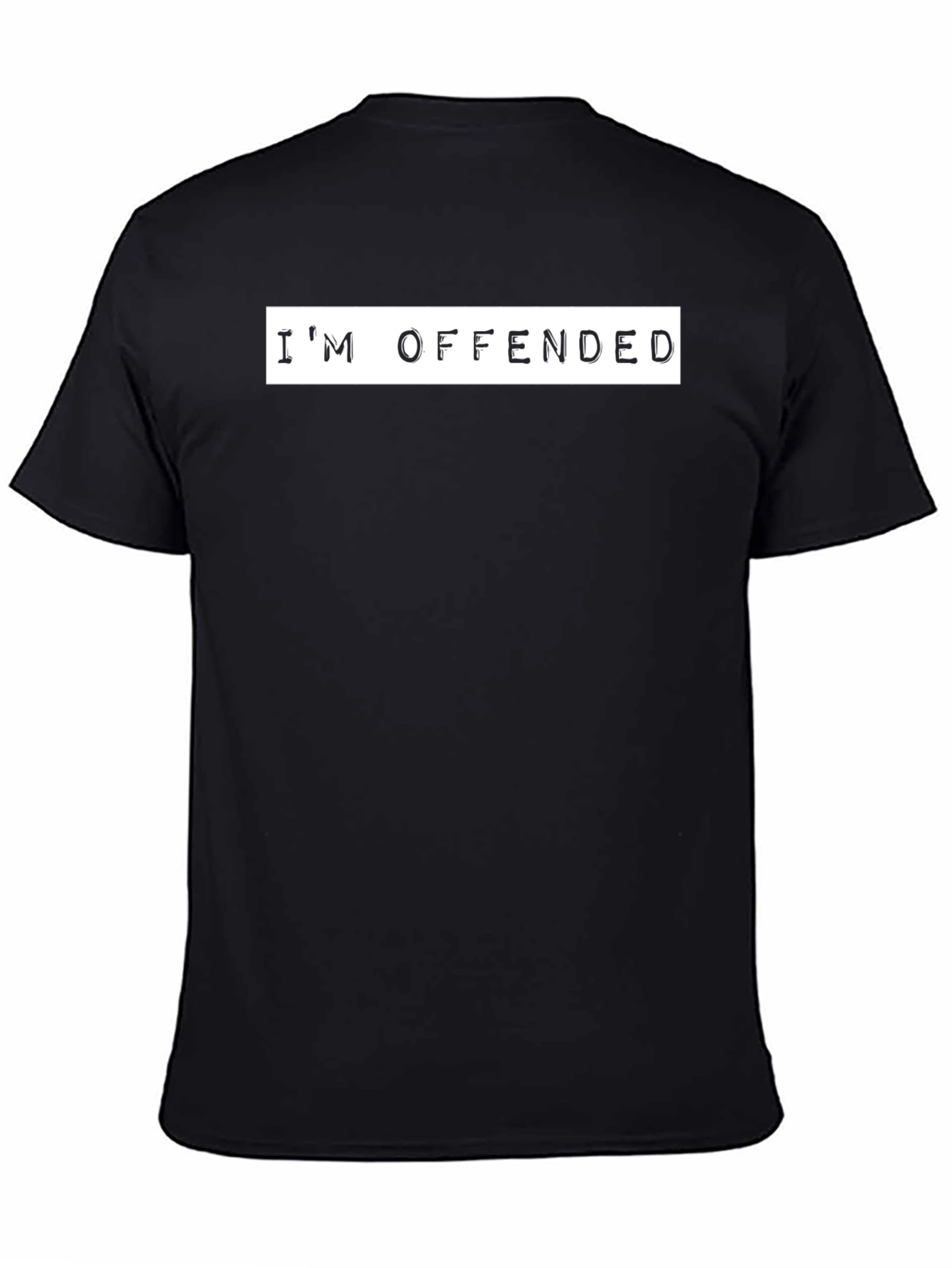 Black I'm Offended Graphic Tee - Men's Black T-Shirt view 4