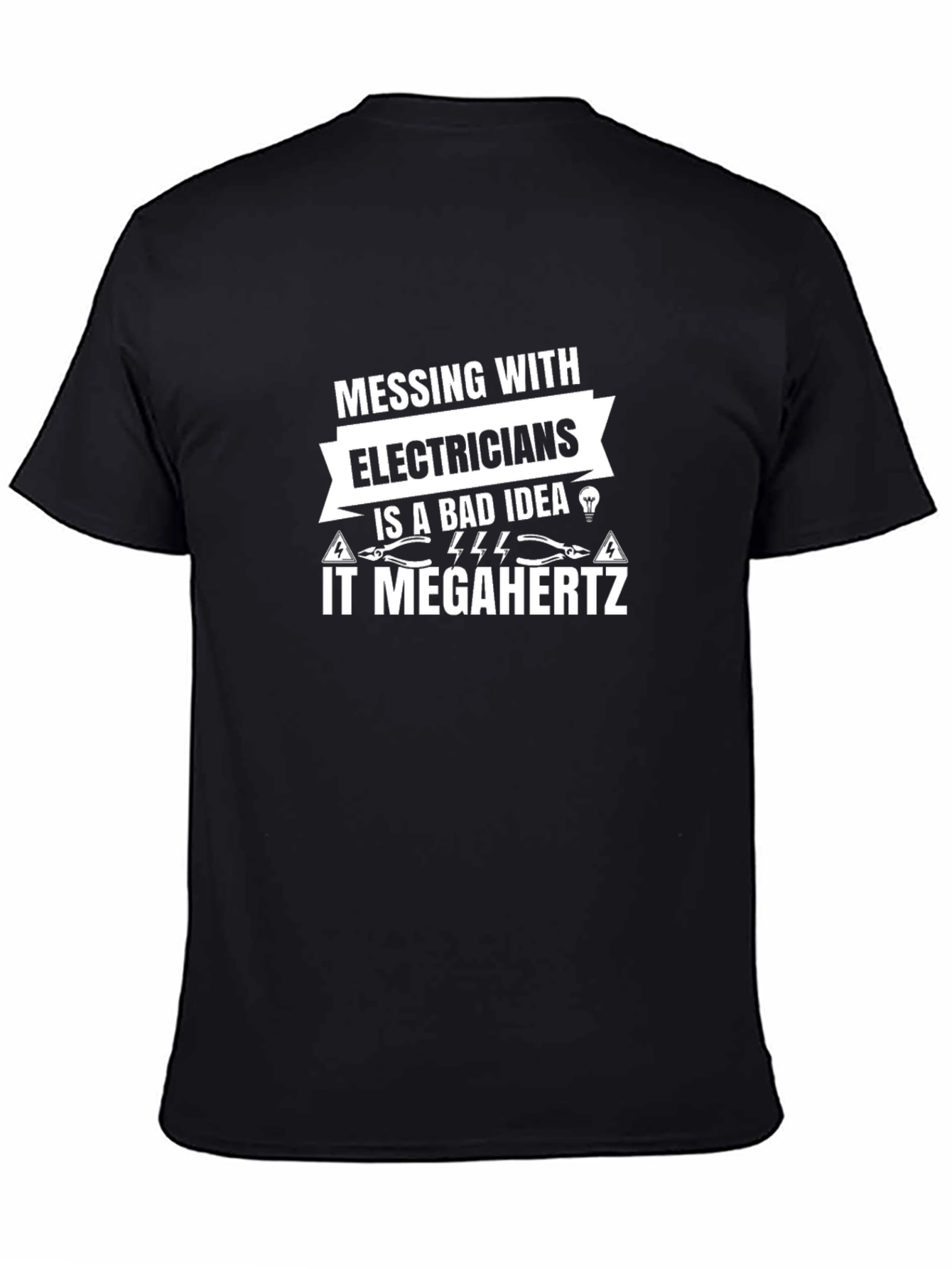 Black Electrician Humor Graphic T-Shirt view 4