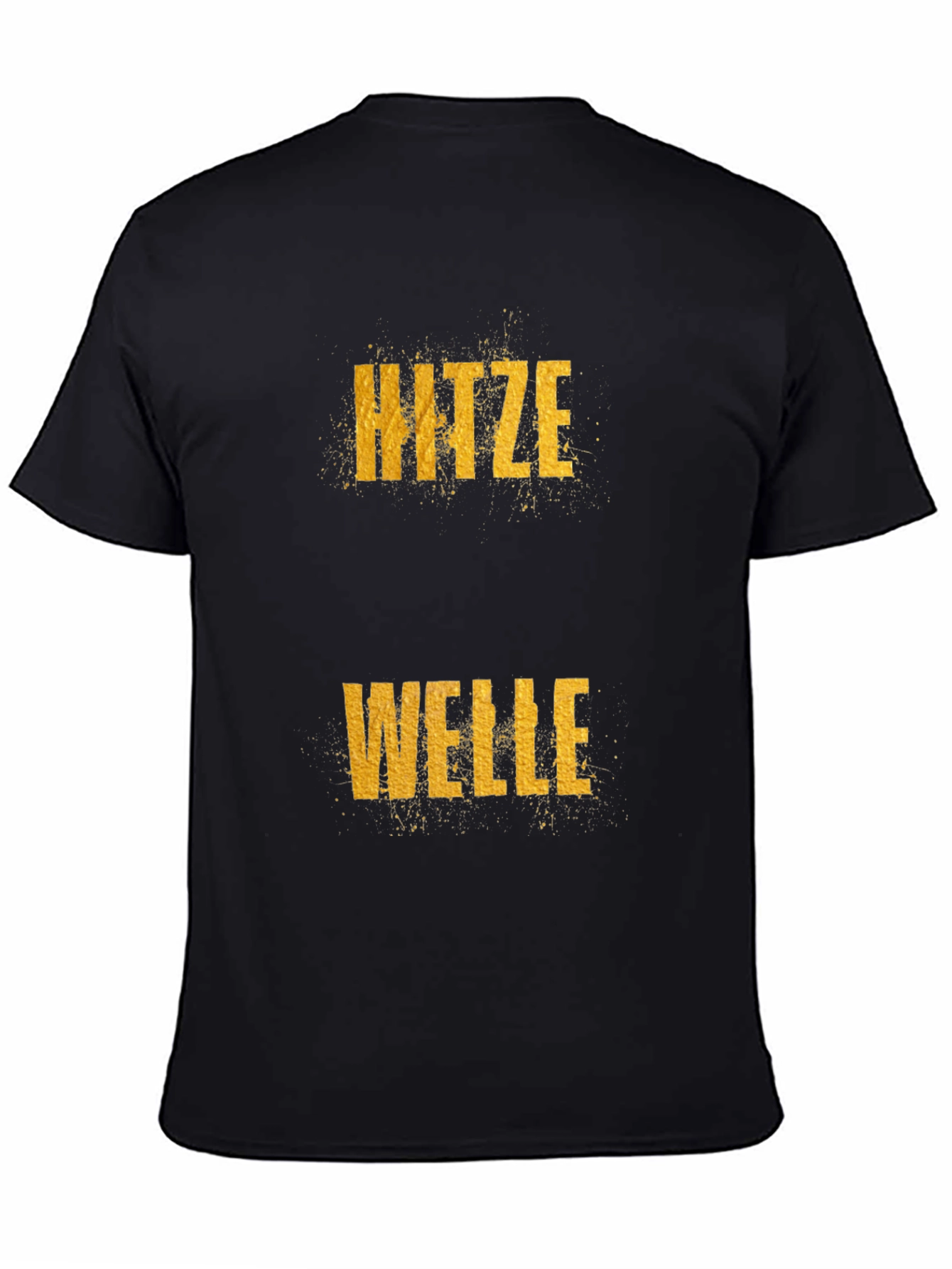 Black Hitzewelle Black Graphic Tee - Heatwave T-Shirt view 4