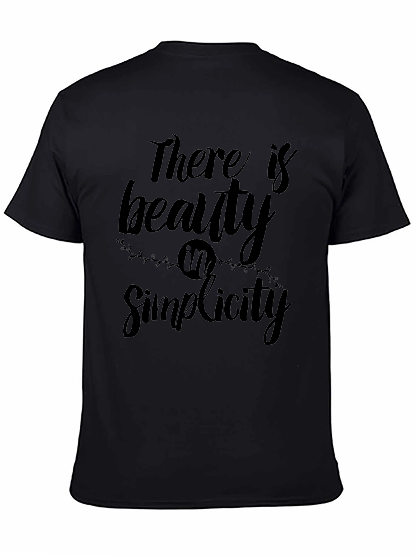 Black Beauty in Simplicity Black Graphic T-Shirt view 4