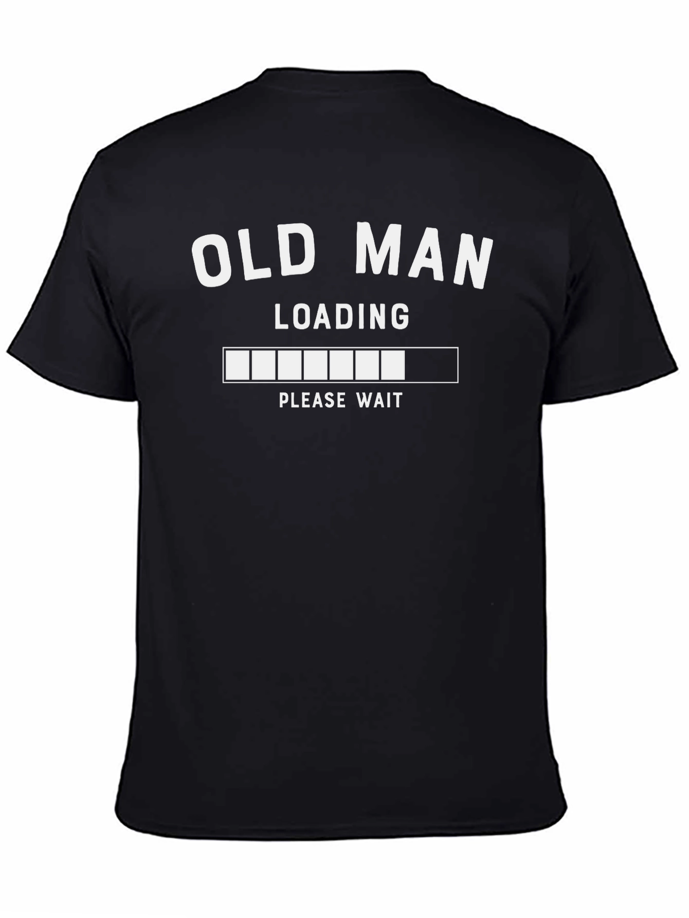 Black Old Man Loading Funny Graphic T-Shirt view 4