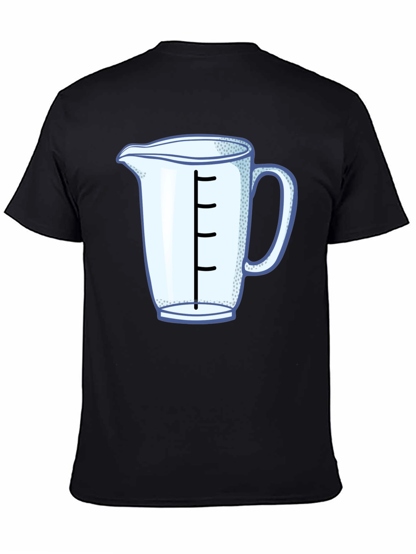 Black Measuring Cup Graphic T-Shirt view 4