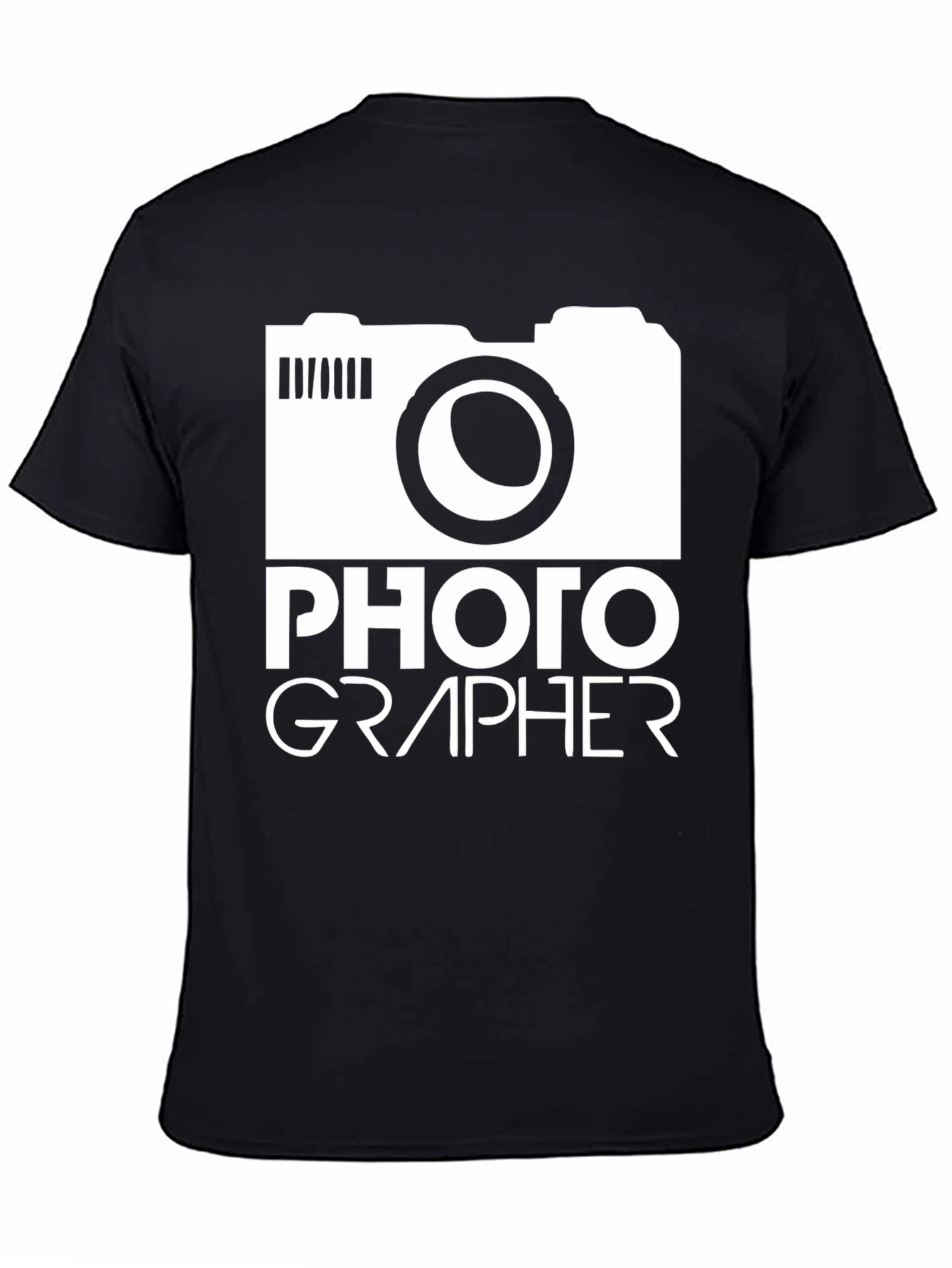 Black Photographer Graphic Tee - Camera T-Shirt view 4