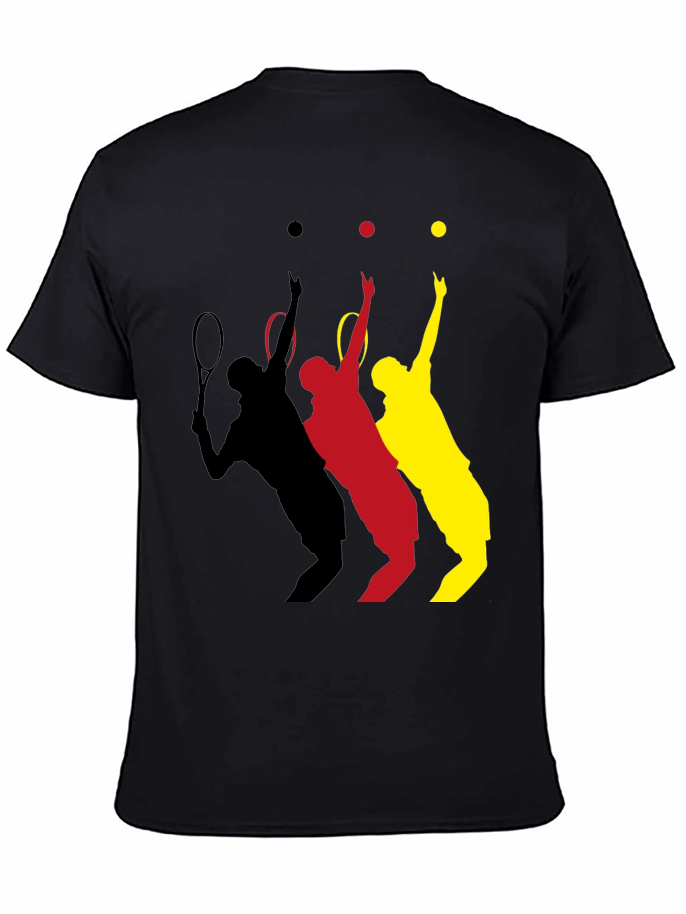 Black Tennis Player T-Shirt - Black view 4