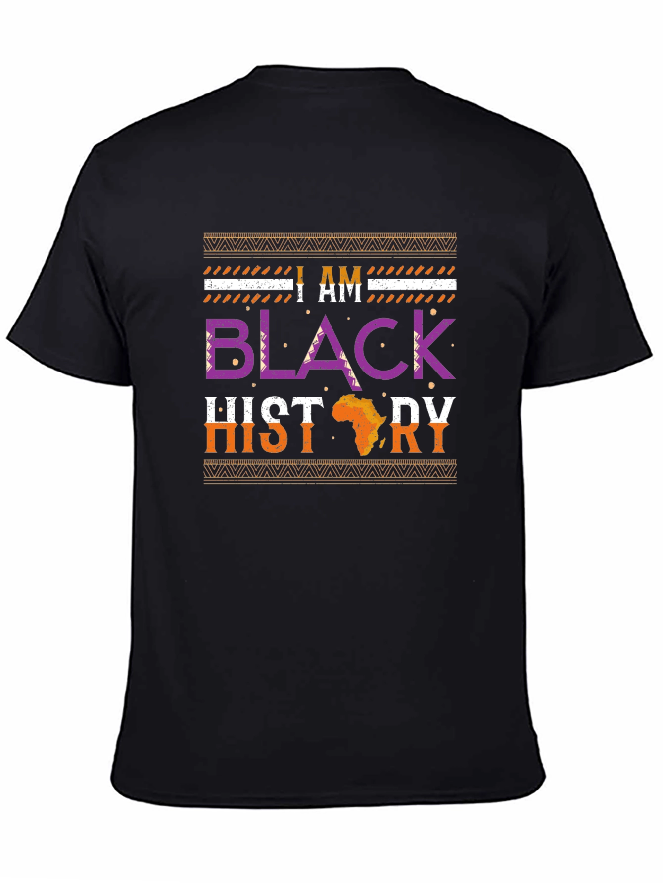 Black I Am Black History T-Shirt view 4