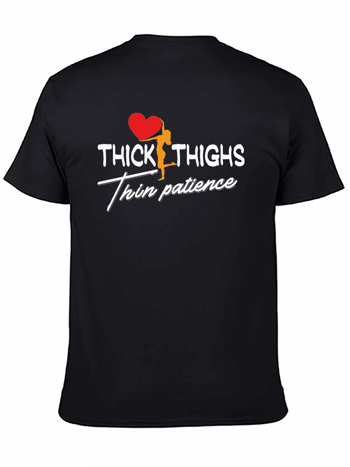 Black Thick Thighs Thin Patience Graphic T-Shirt view 4