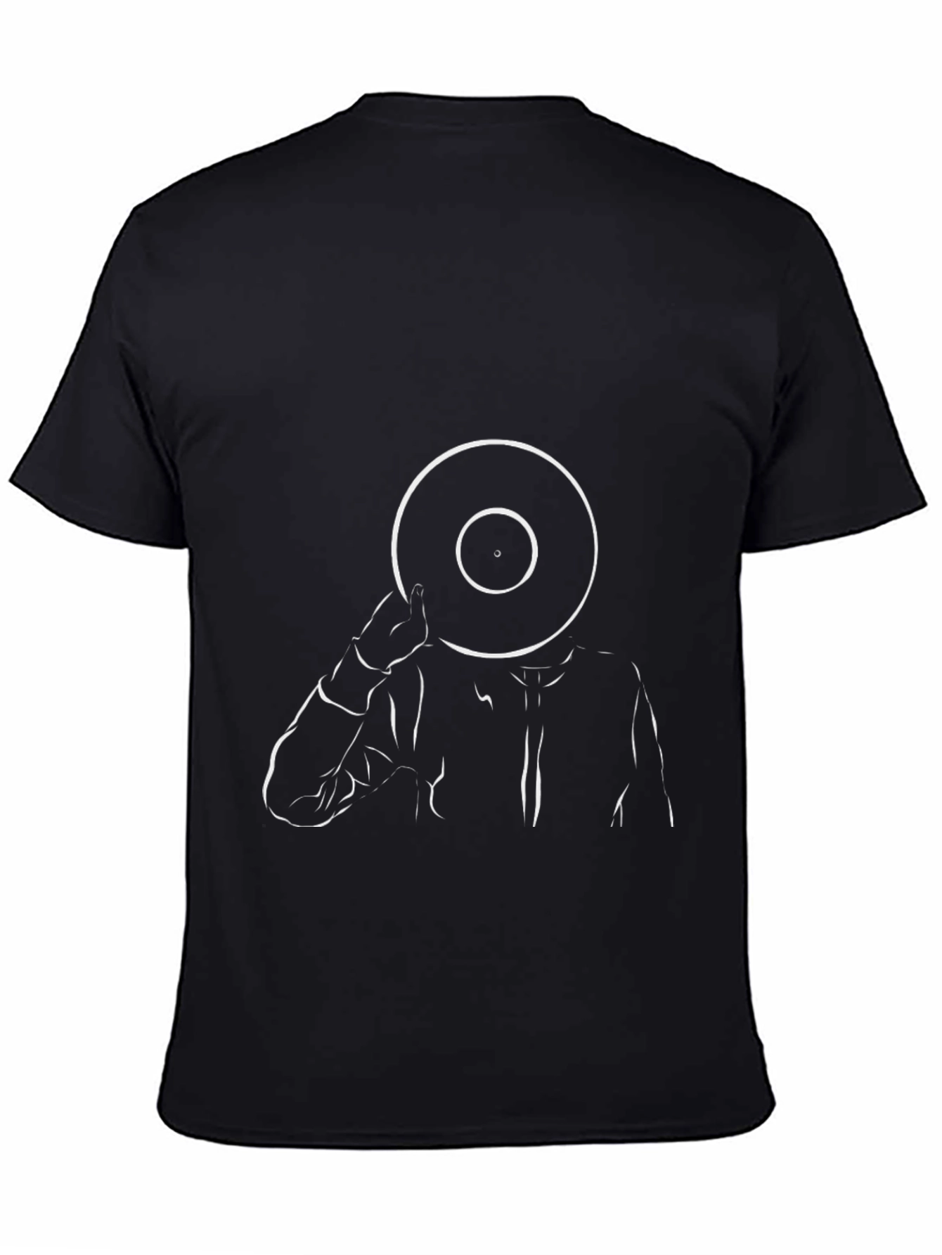 Black Vinyl Head T-Shirt - Modern Graphic Tee view 4