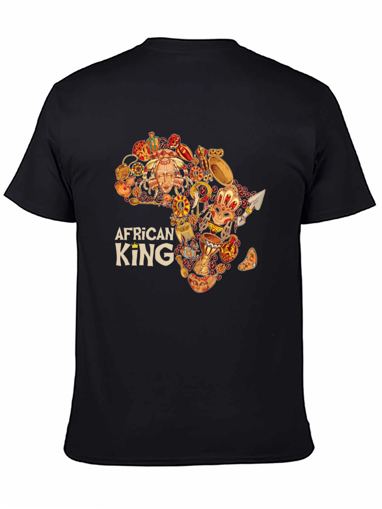 Black African King Black Graphic Tee  view 4