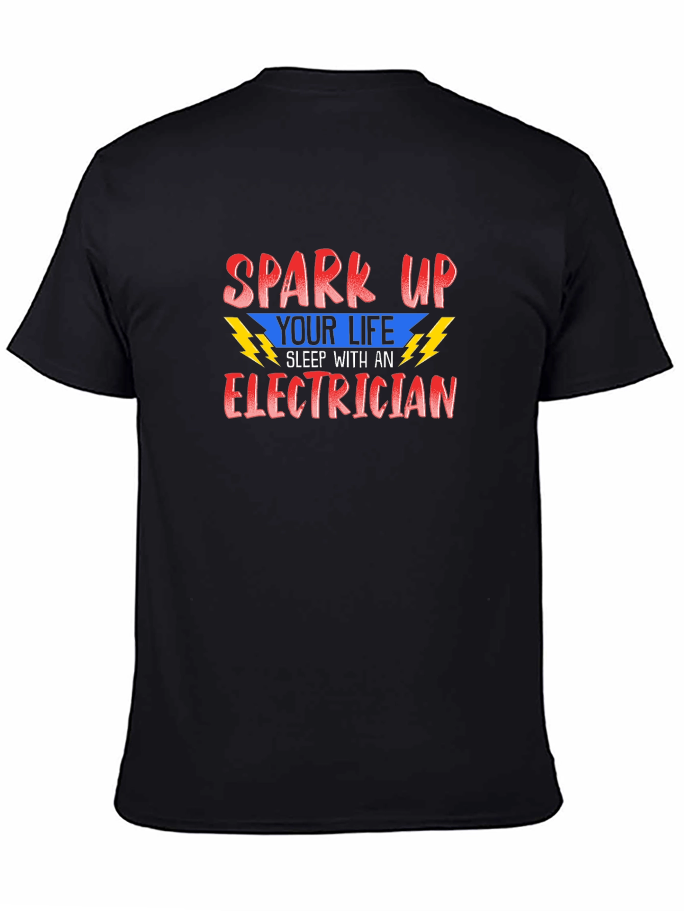 Black Electrician T-Shirt - Spark Up Your Life view 4