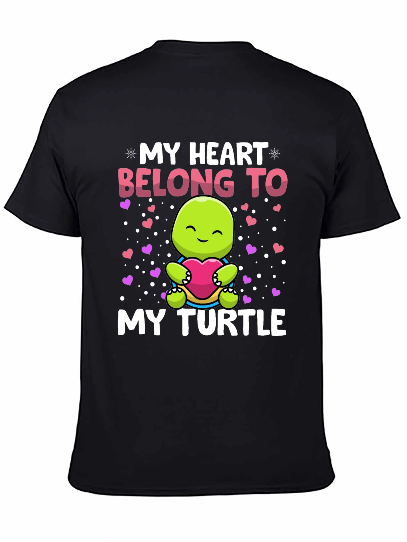 Black My Heart Belongs To My Turtle T-Shirt view 4