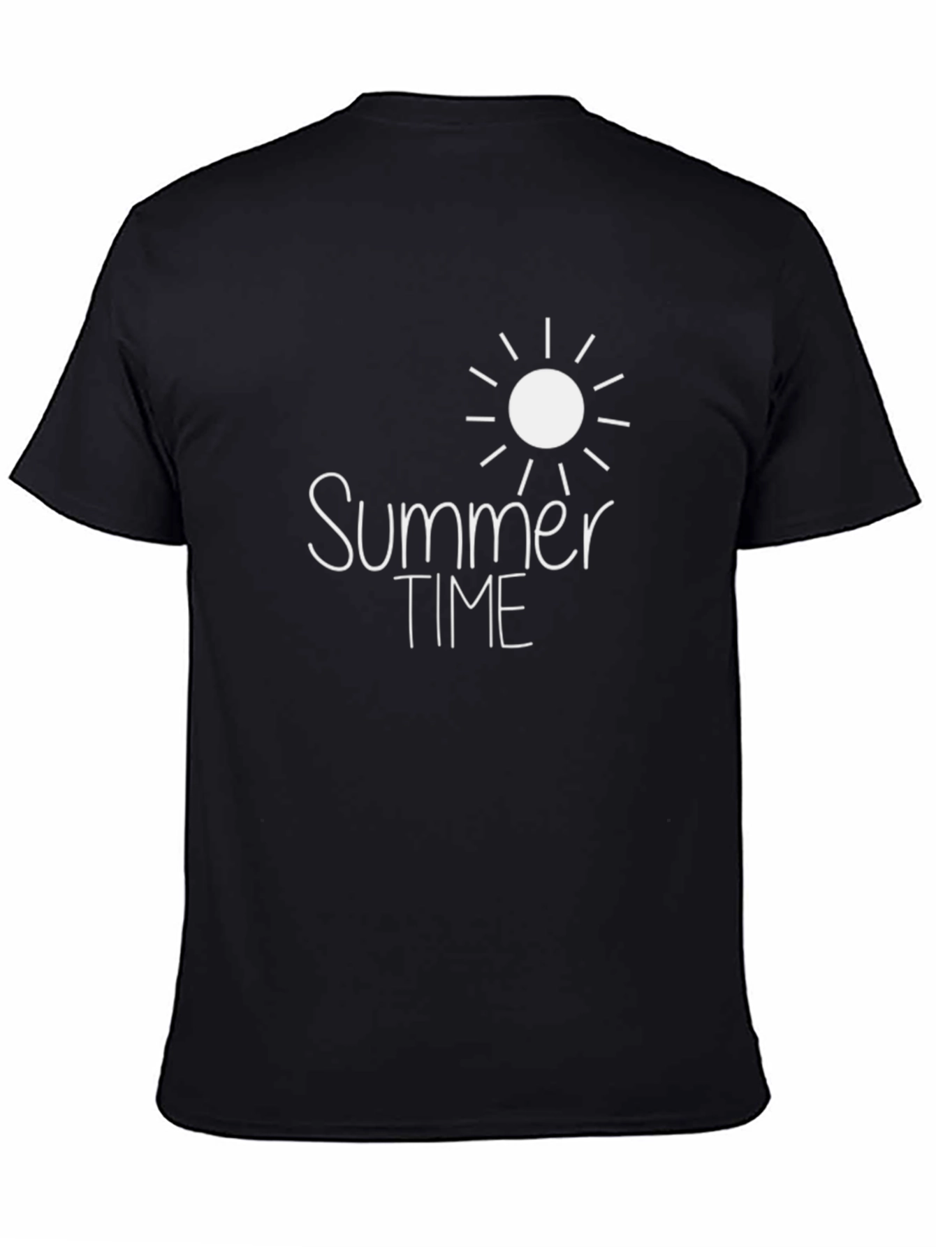 Black Summer Time Graphic Tee - Black view 4