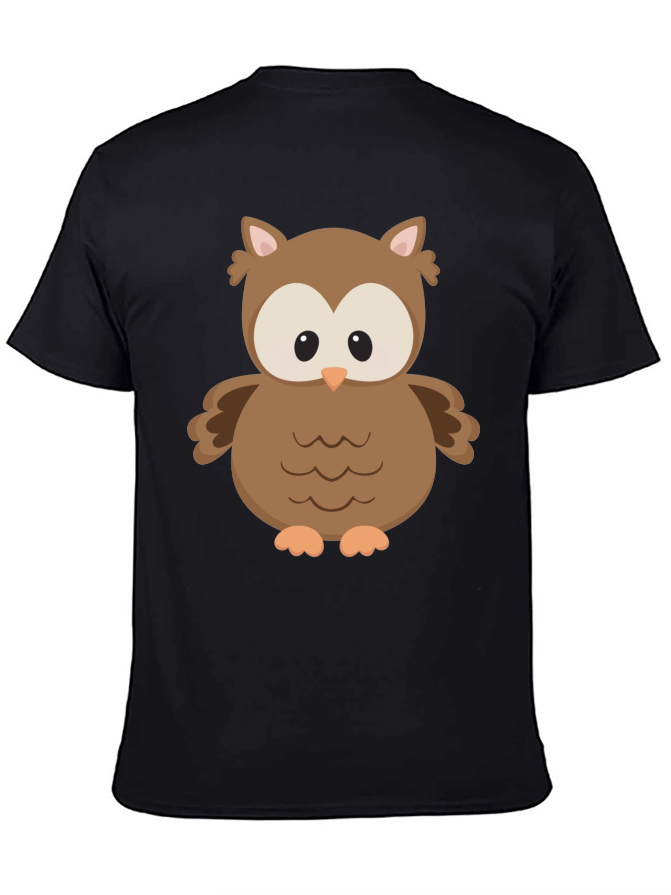 Black Owl Graphic Print T-Shirt - Unisex view 4