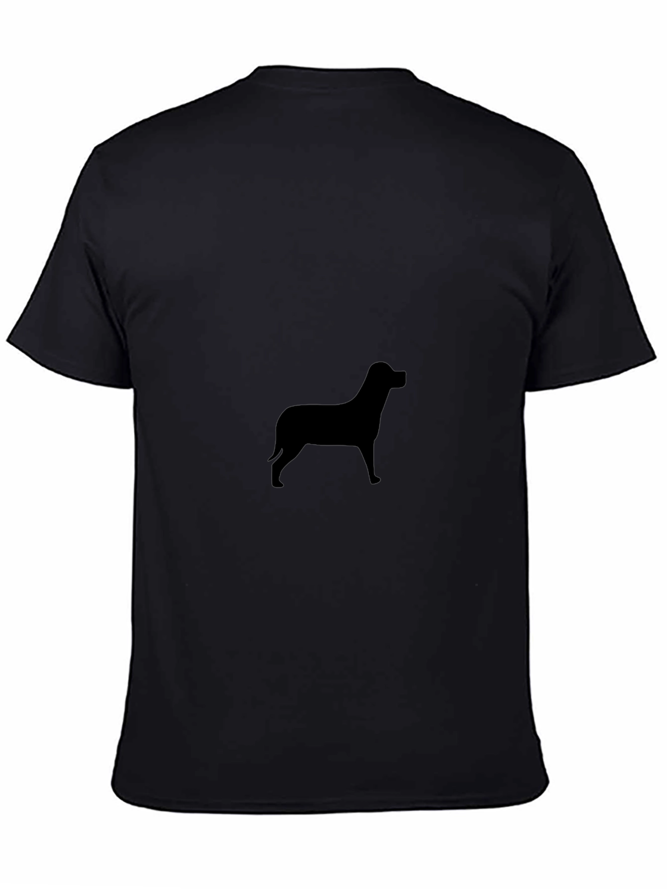 Black Dog Silhouette Black T-Shirt view 4