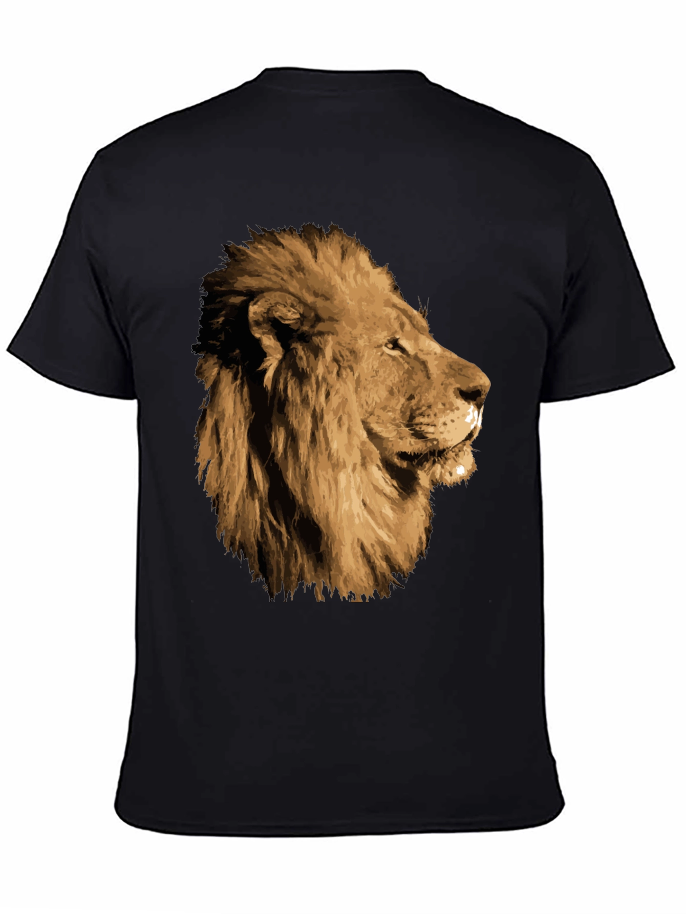 Black Lion Graphic T-Shirt - Black view 4