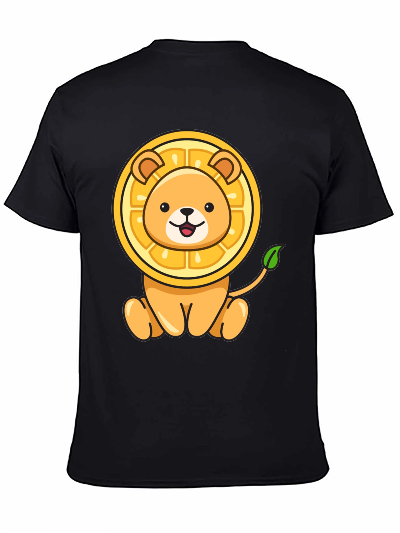 Black Lion-Orange Graphic Tee - Fun & Unique Design view 4