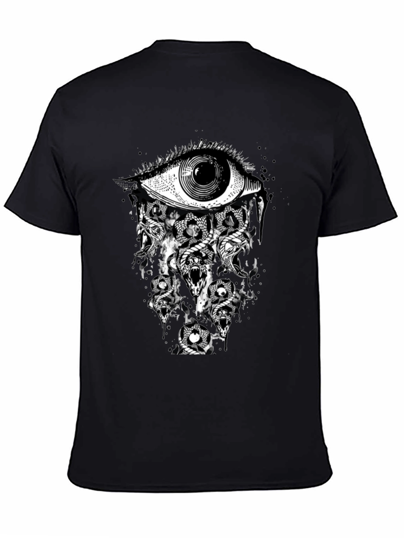 Black Eye & Snakes Graphic Tee - Black view 4
