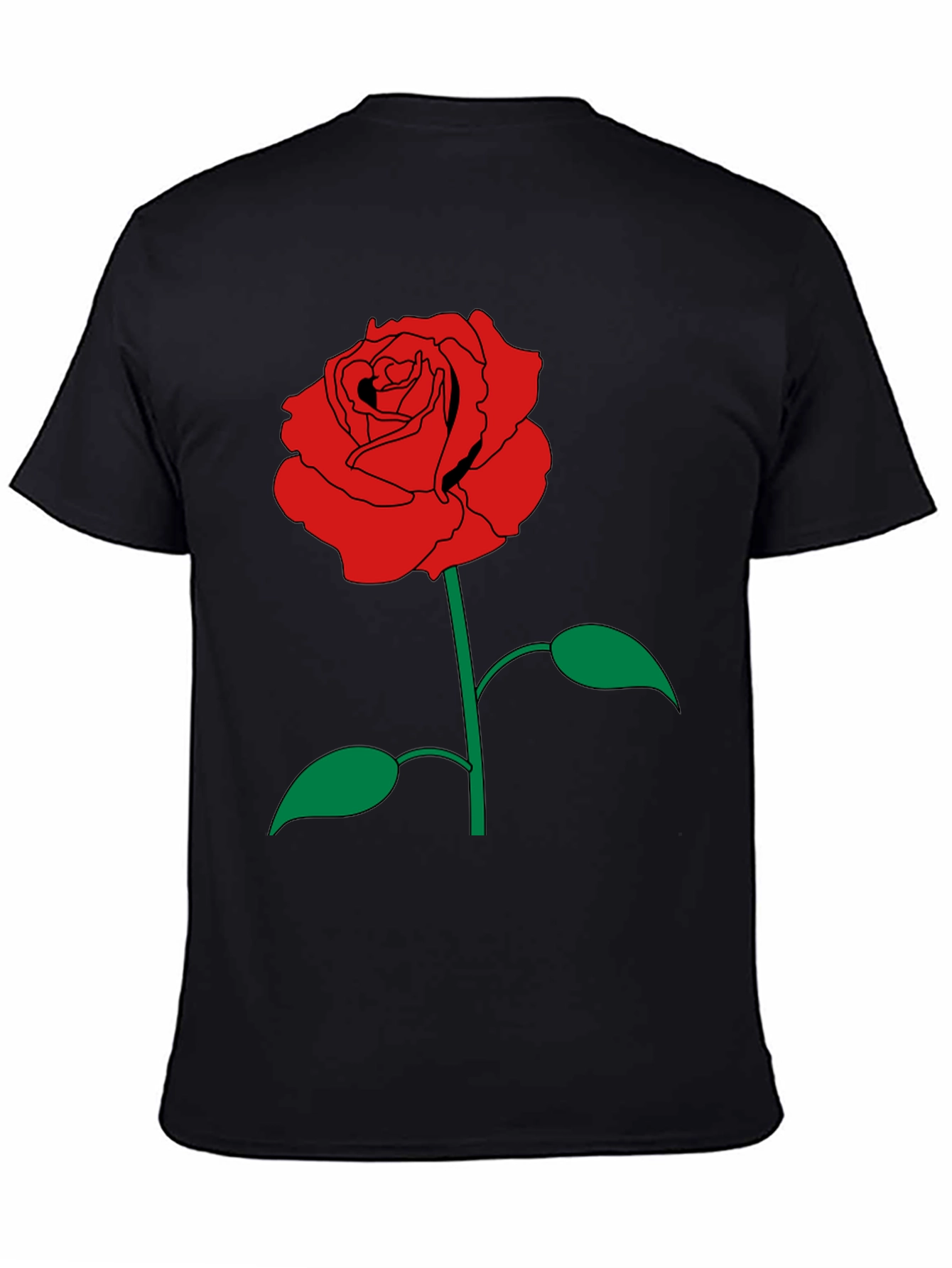Black Rose Graphic Black T-Shirt view 4