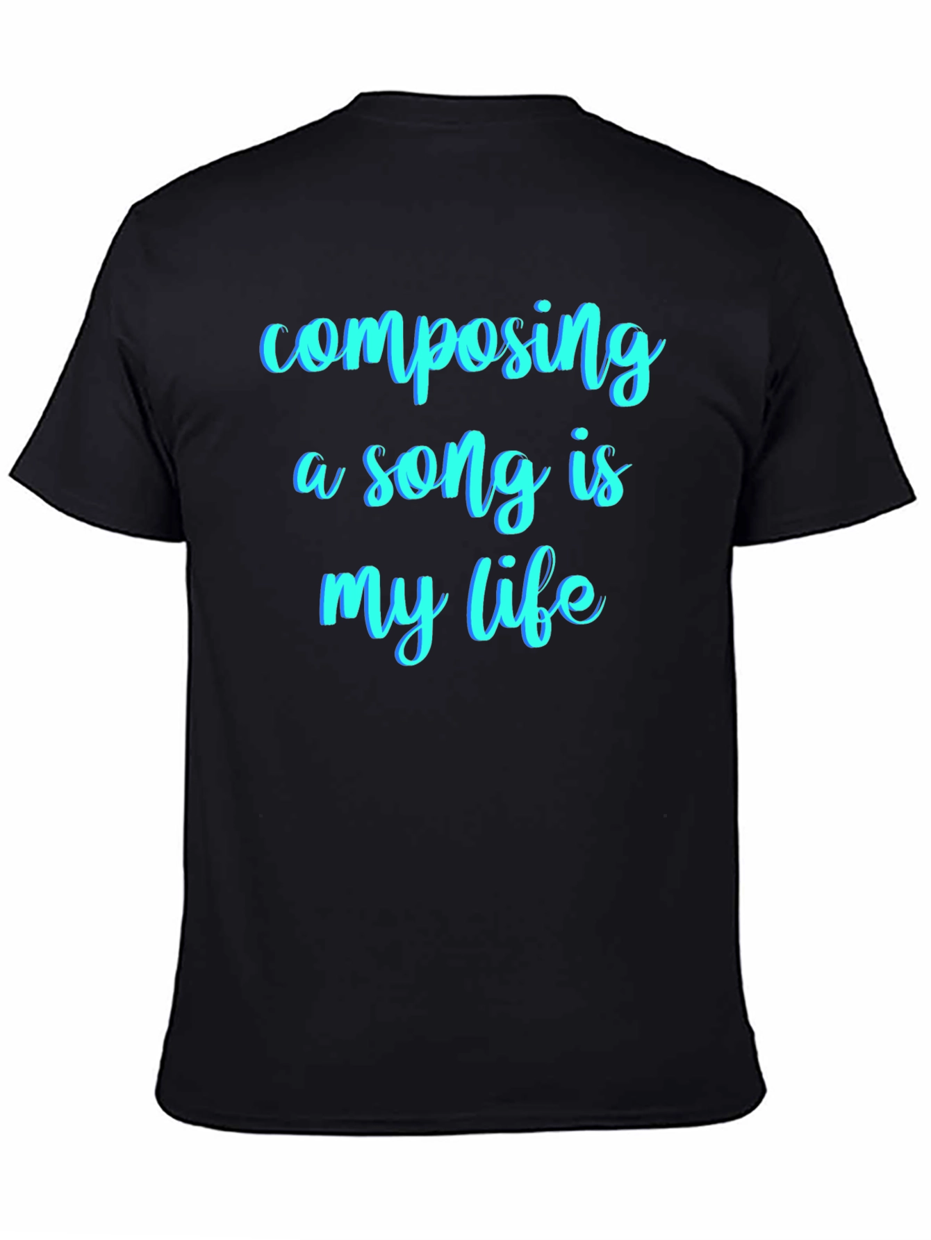 Black Composing a Song is My Life Graphic T-Shirt view 4