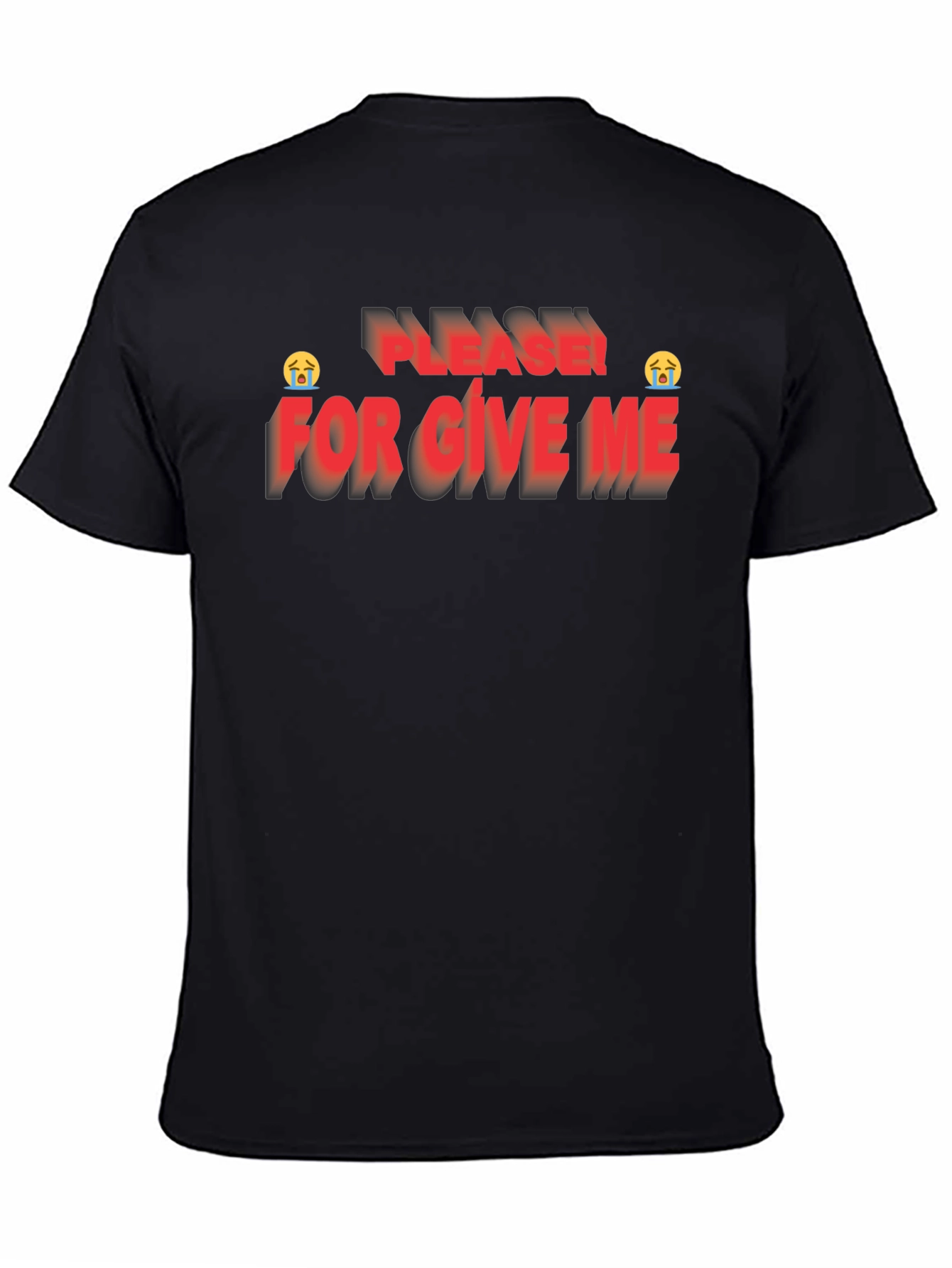 Black Please Forgive Me Graphic Tee - Trendy Apology Shirt view 4