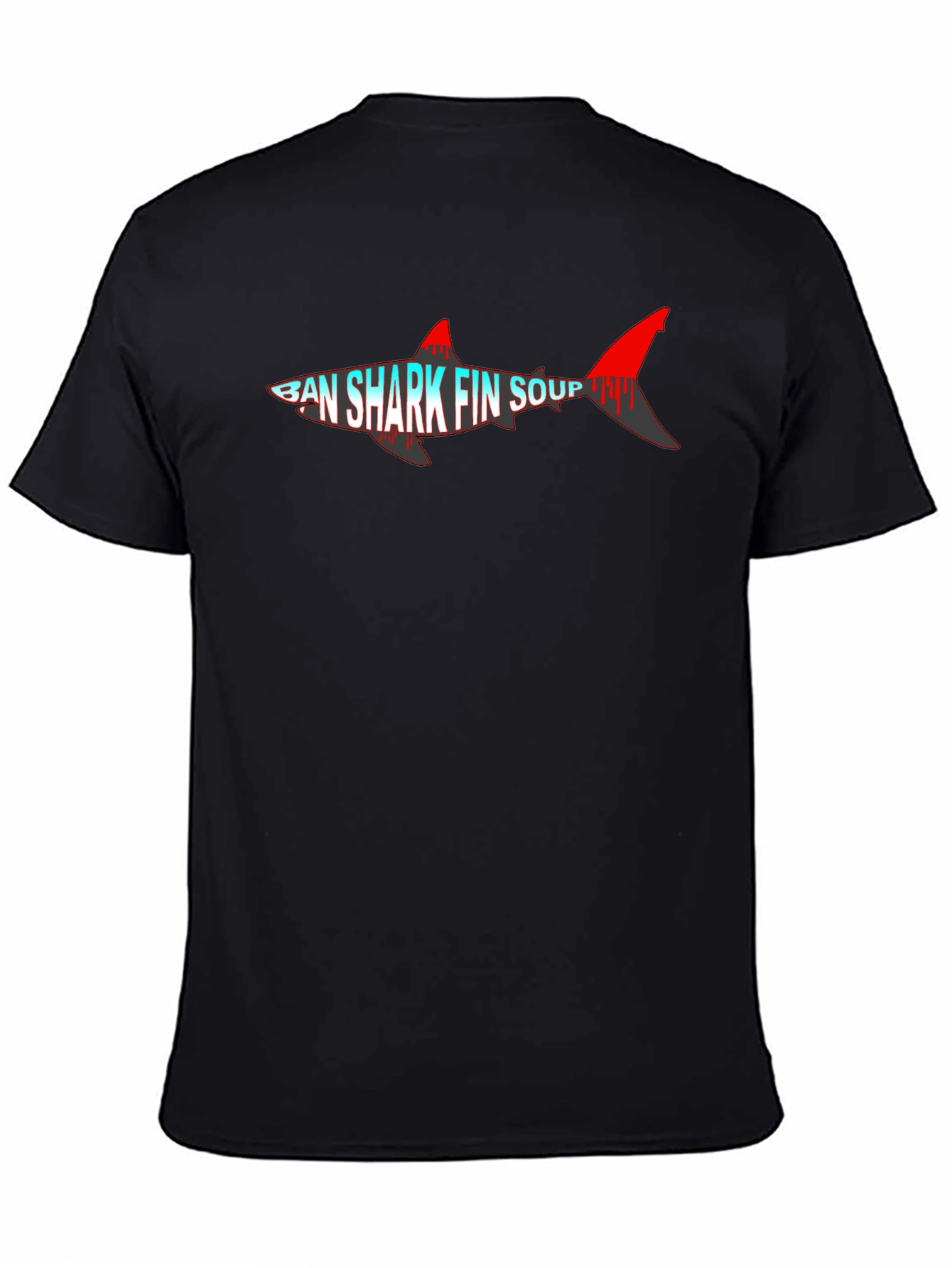Black Ban Shark Fin Soup T-Shirt view 4