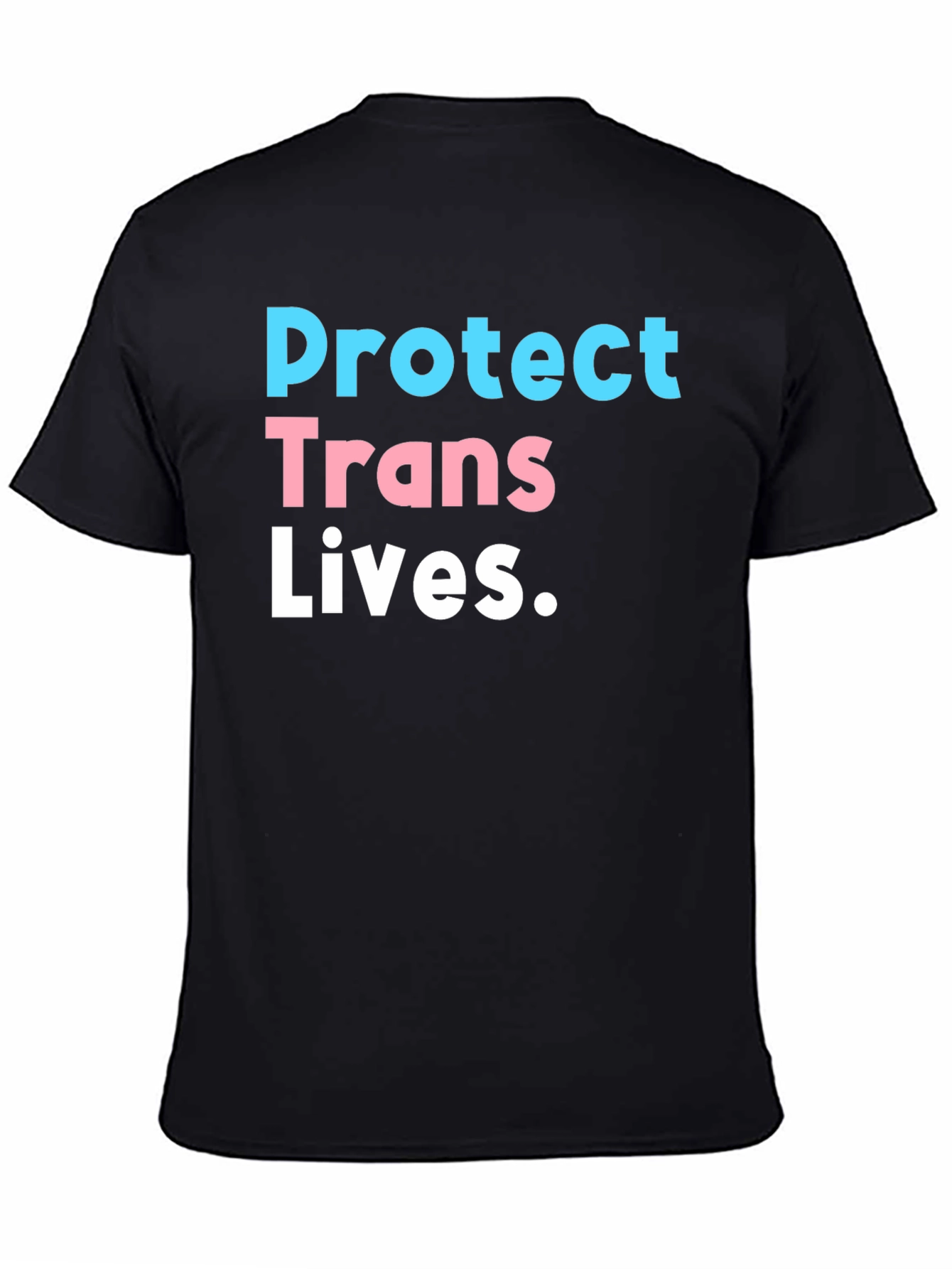 Black Protect Trans Lives T-Shirt - Black view 4