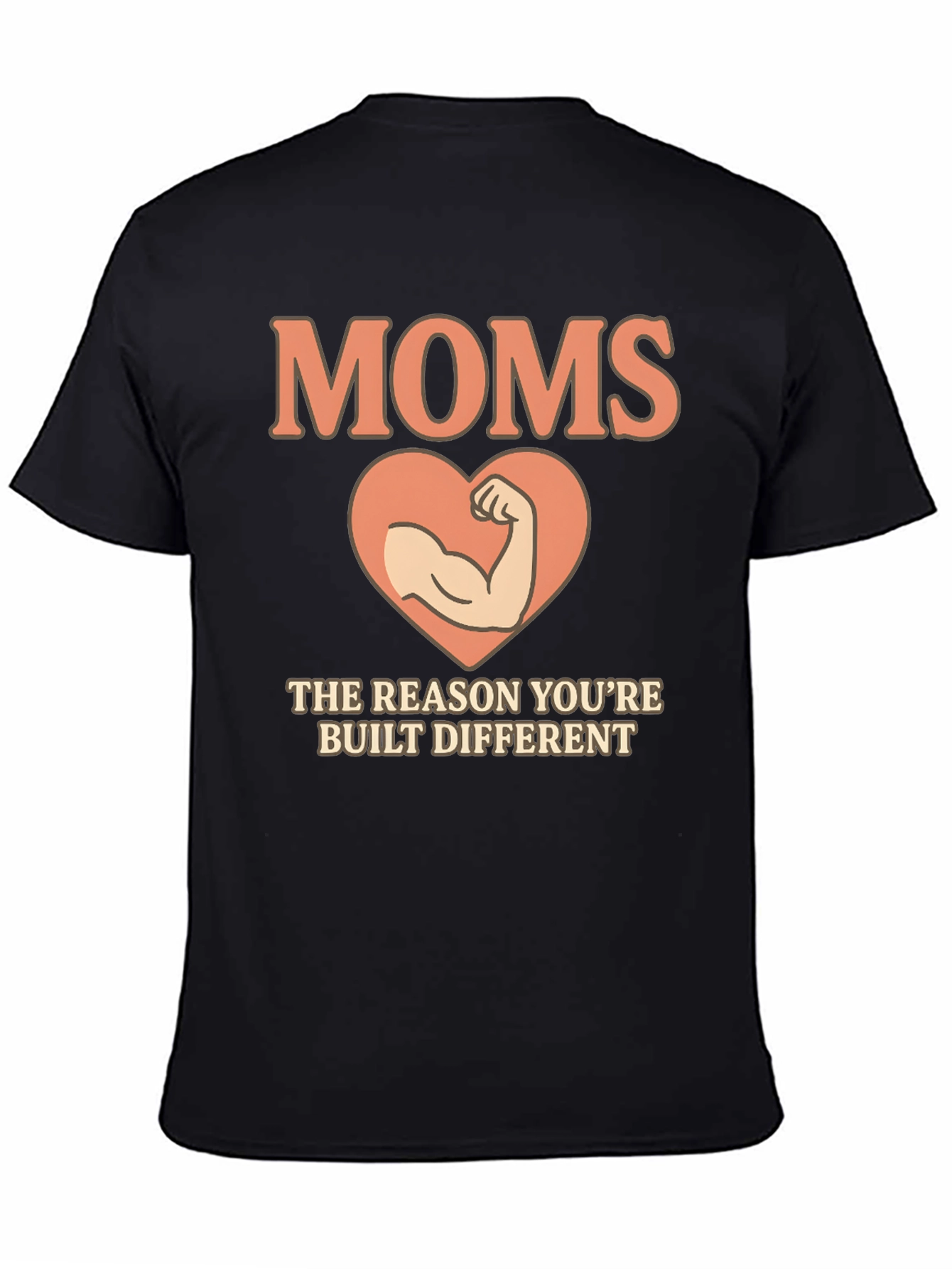 Black Moms The Reason You're Built Different T-Shirt view 4