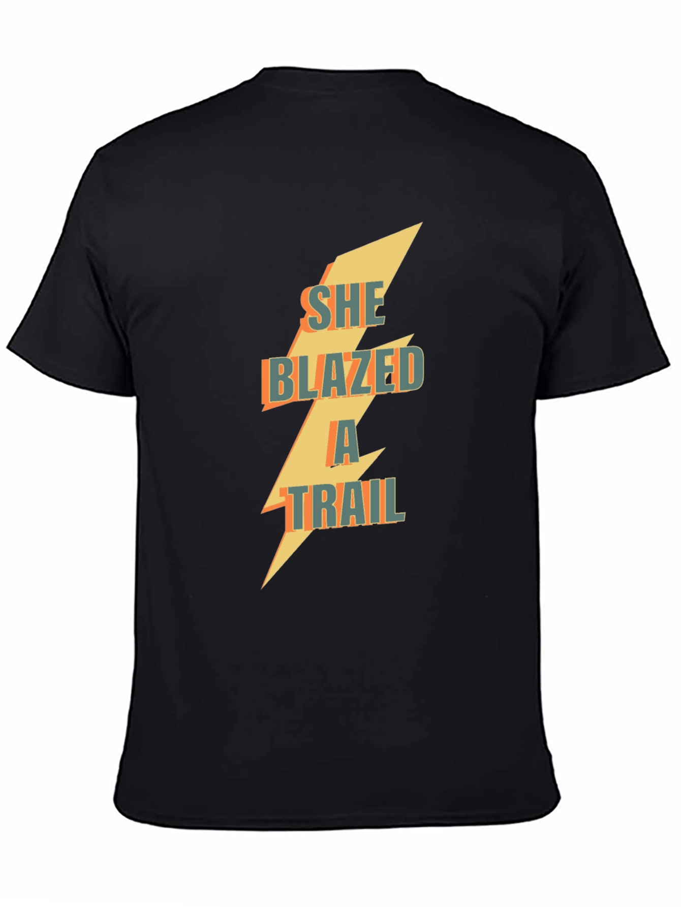 Black She Blazed a Trail Graphic Tee - Black Cotton view 4