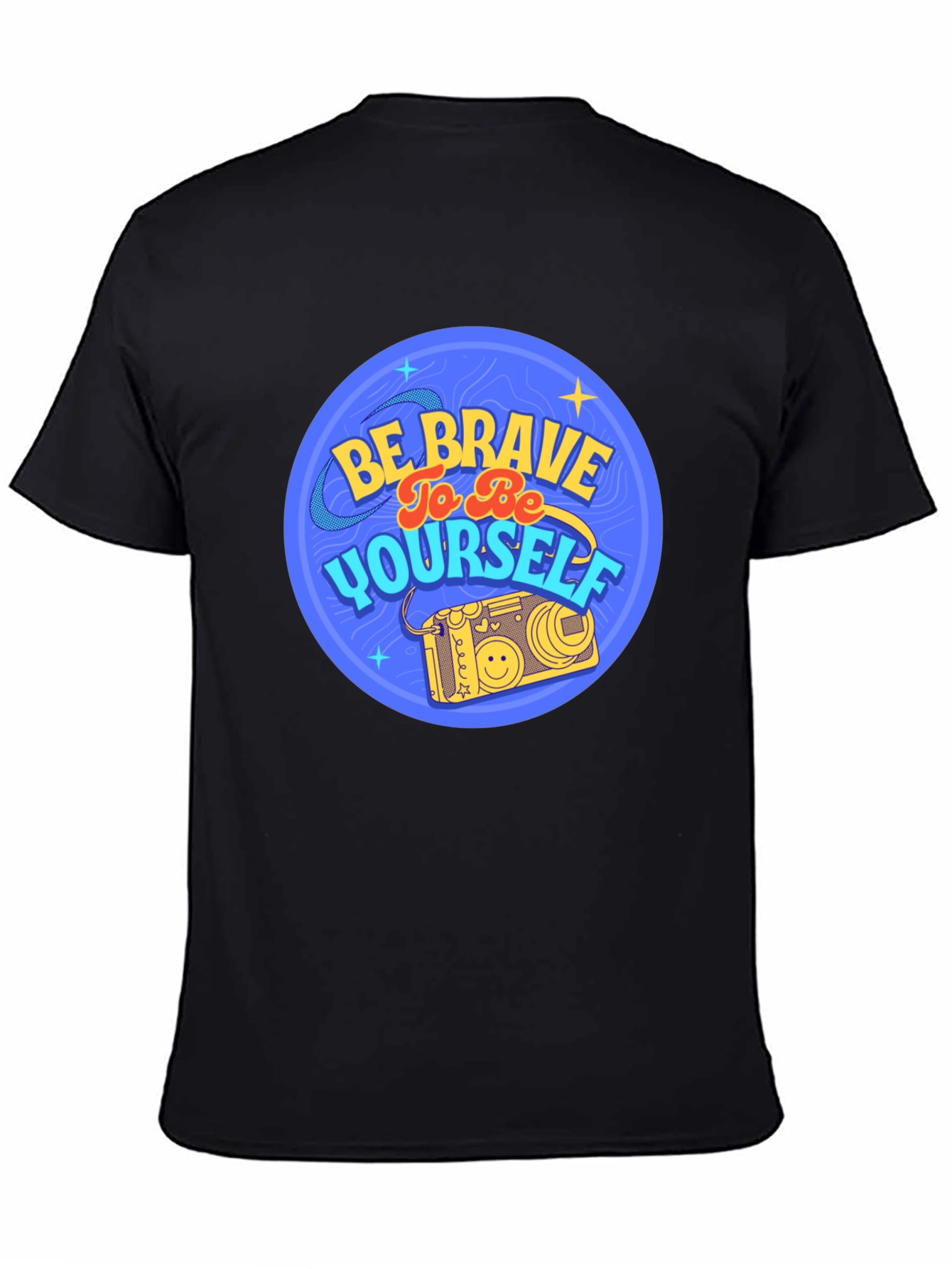 Black Be Brave To Be Yourself Black T-Shirt view 4