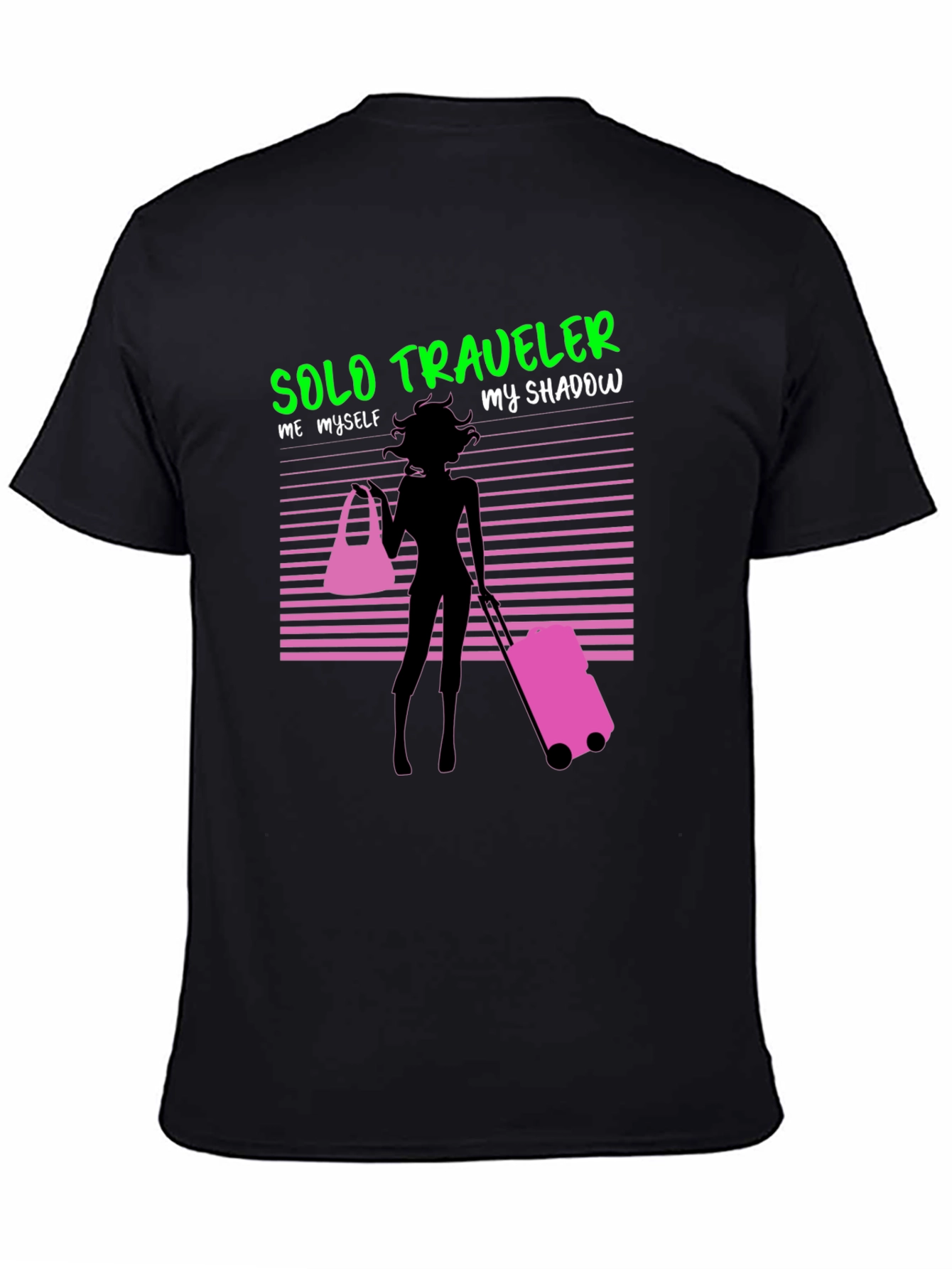 Solo Traveler Graphic Tee - Black Cotton T-Shirt - 4