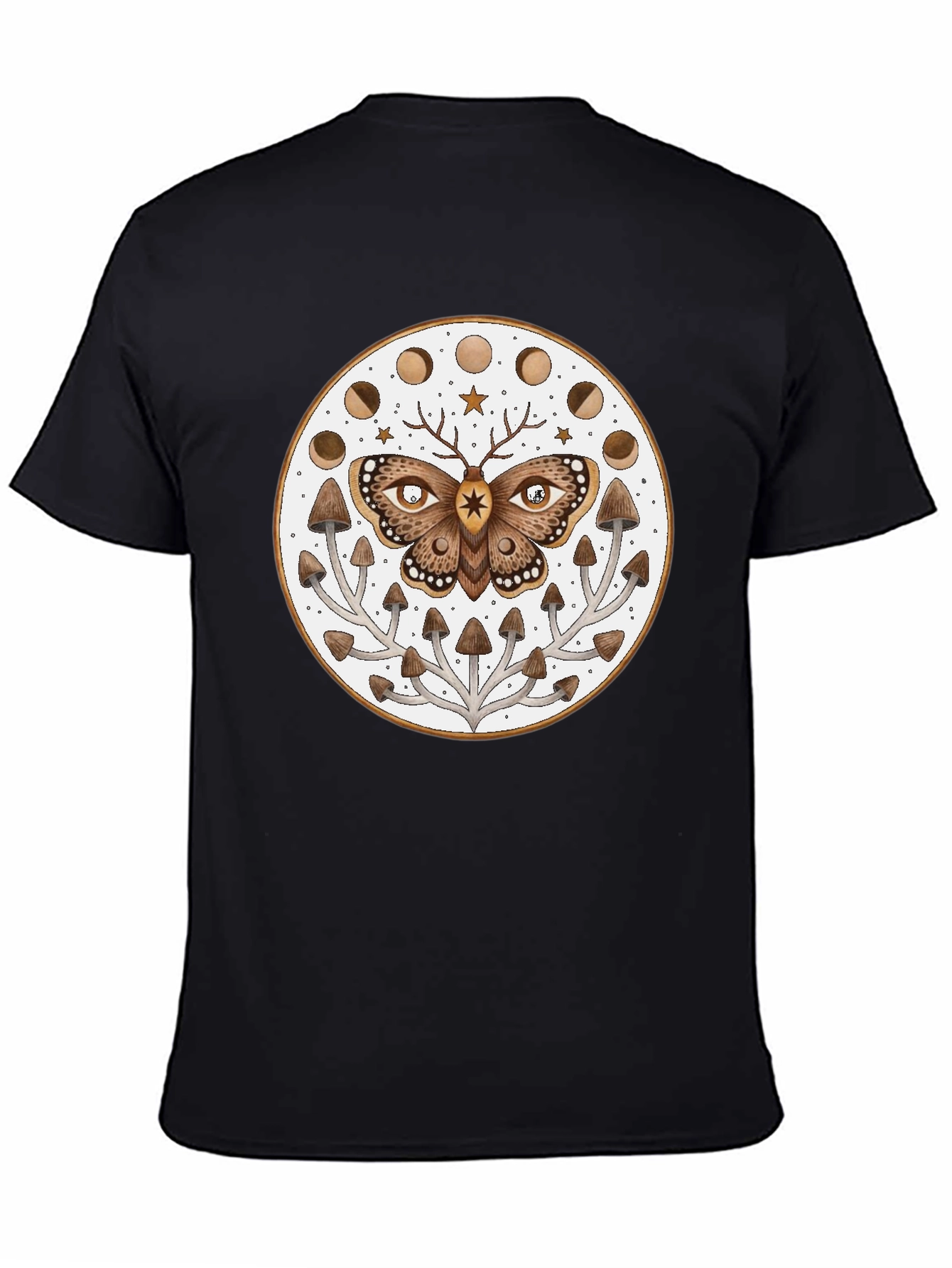 Moth Moon Phase Mushroom T-Shirt - 4