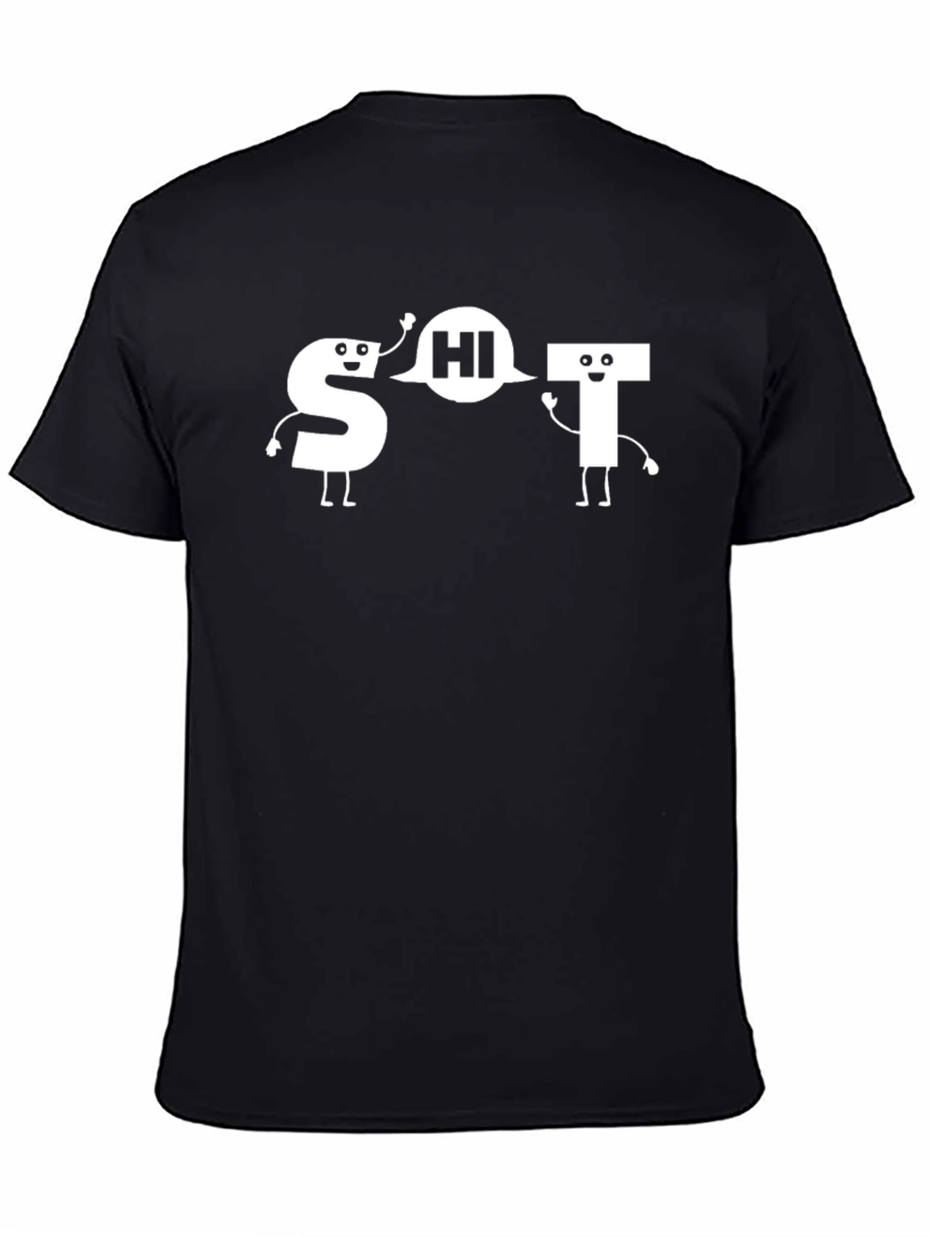 Black Funny S Hi T Graphic Tee view 4
