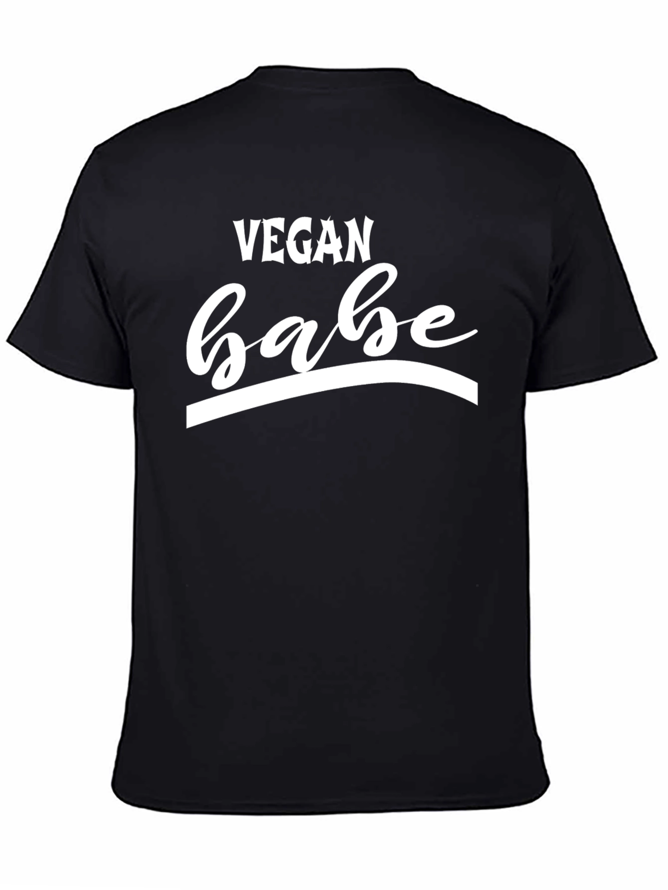 Black Vegan Babe Black T-Shirt - Stylish Vegan Apparel view 4