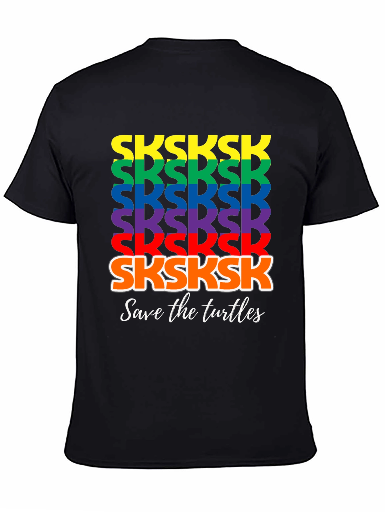 Black SKSKSK Save The Turtles Graphic Tee view 4