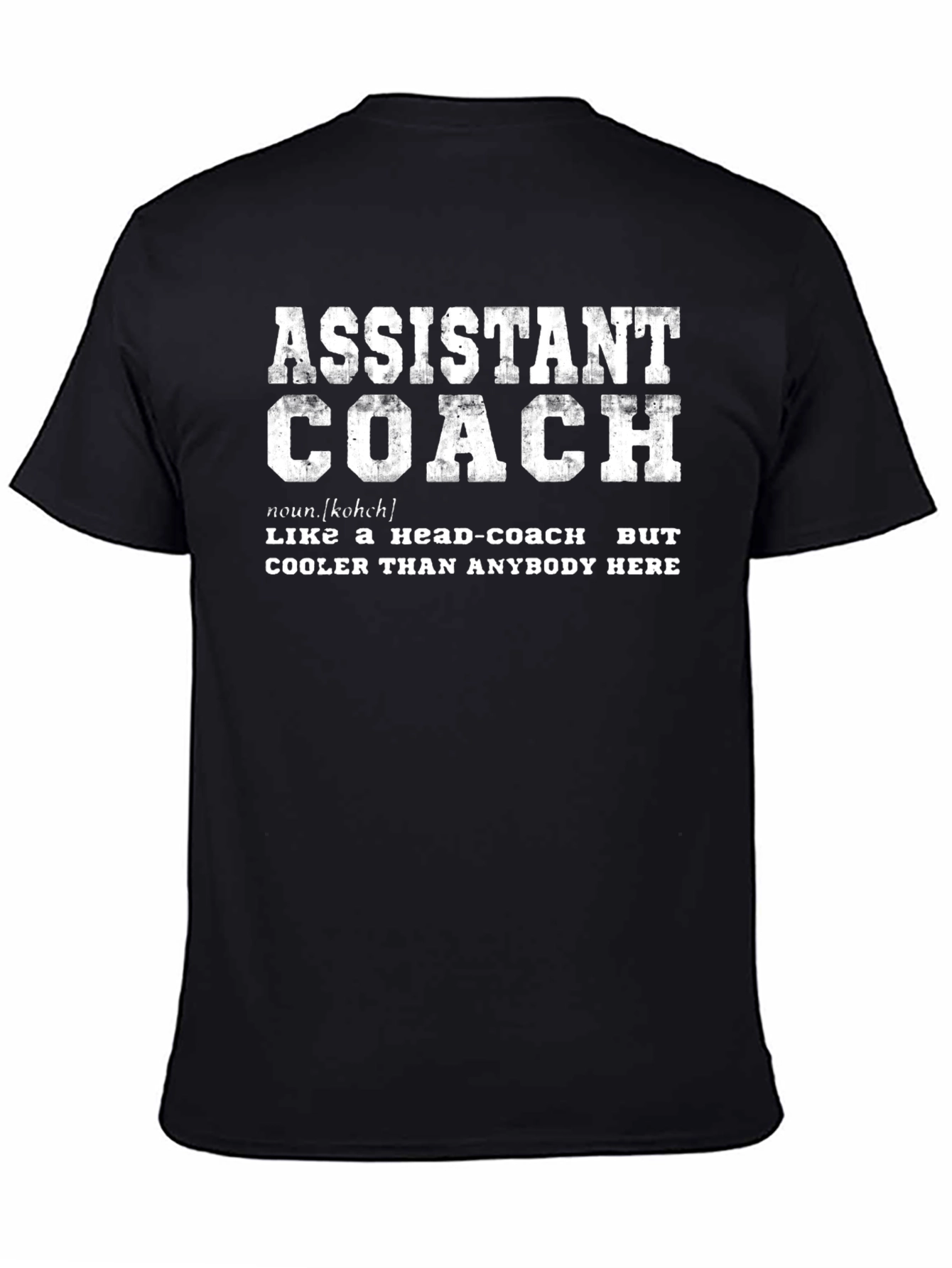 Black Assistant Coach Novelty Graphic Tee view 4