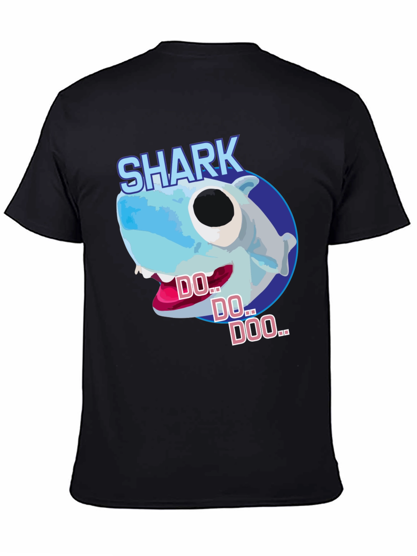 Black Baby Shark Doo Doo Doo Graphic Tee Shirt view 4