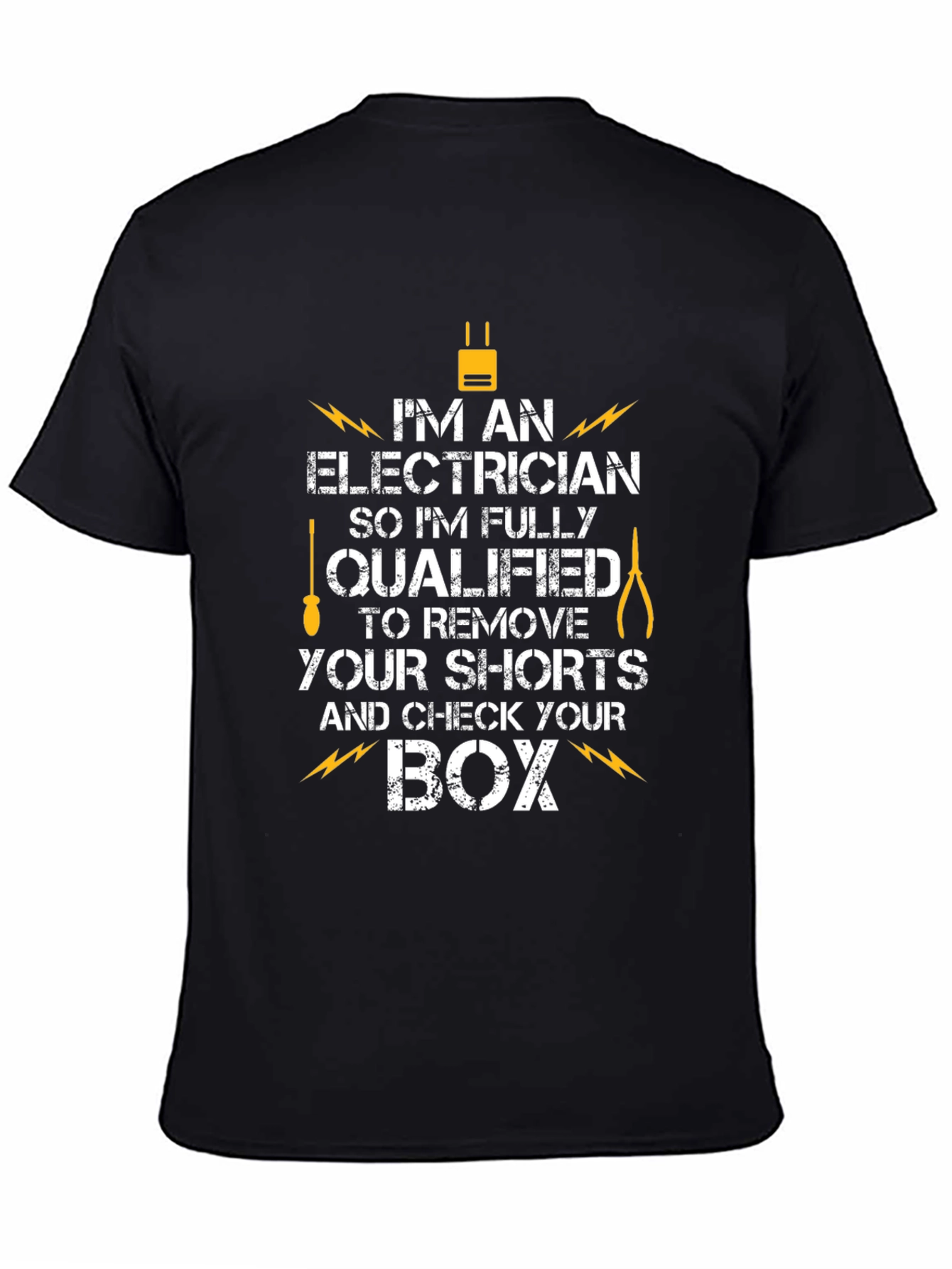 Black Electrician Humor Graphic T-Shirt view 4