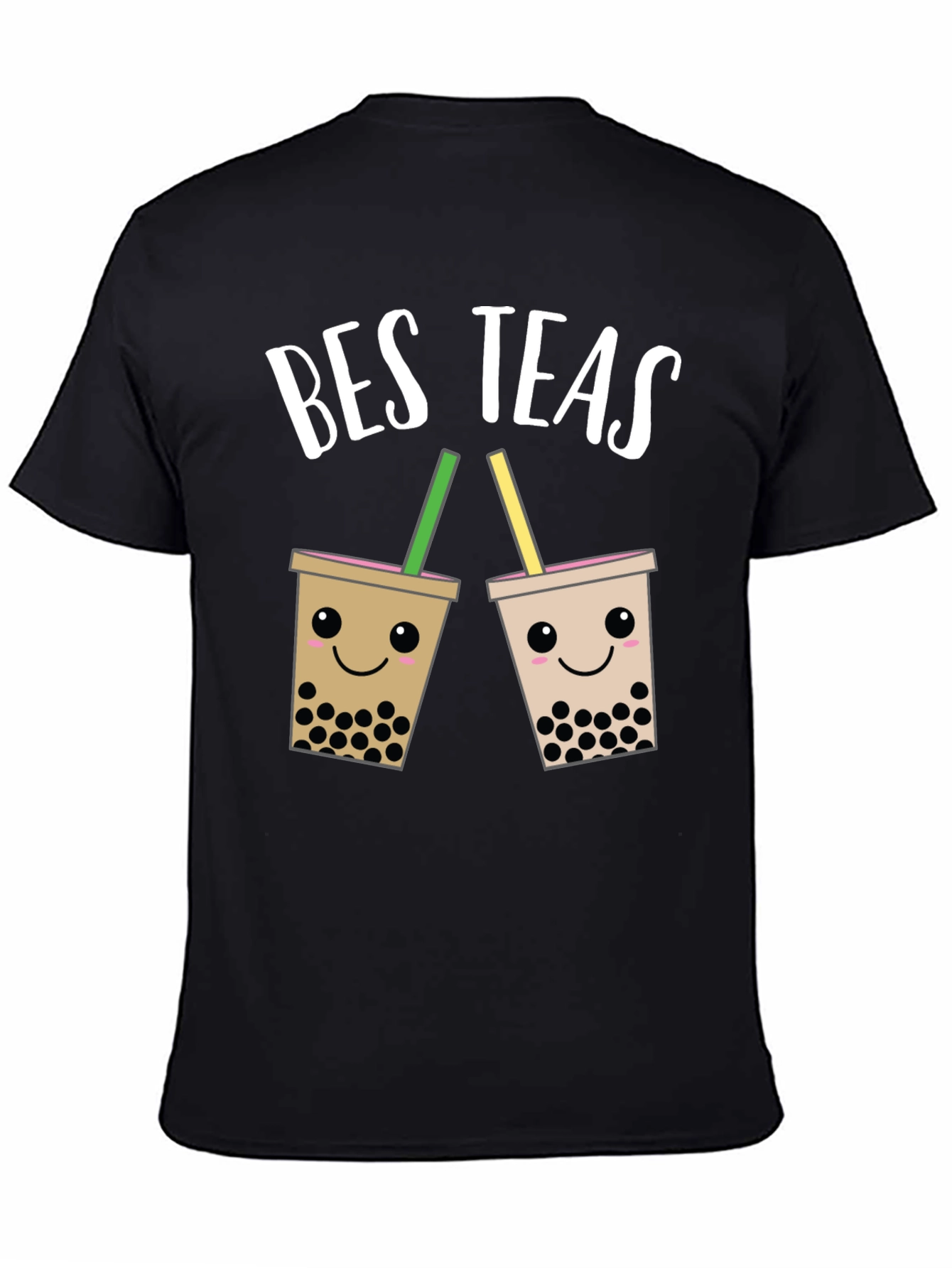 Black Bes Teas Bubble Tea Graphic T-Shirt view 4
