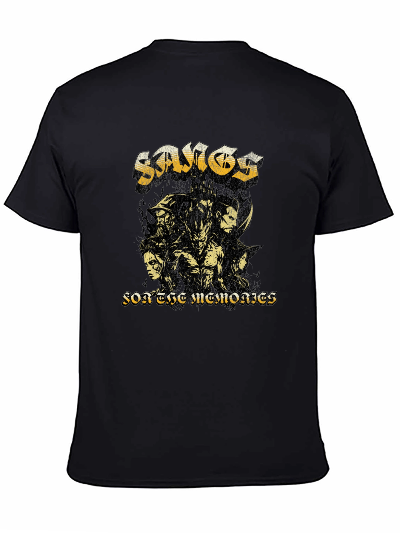 Black Samos Band Black T-Shirt - For The Memories Graphic Tee view 4