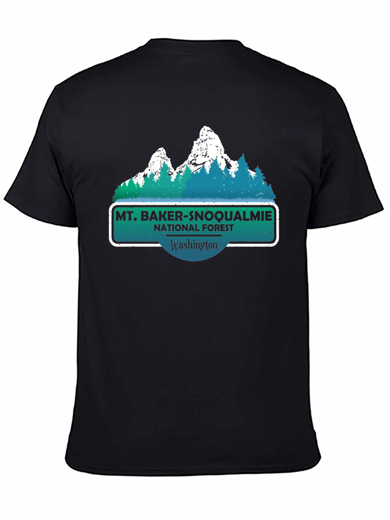 Black Mt. Baker-Snoqualmie National Forest T-Shirt view 4