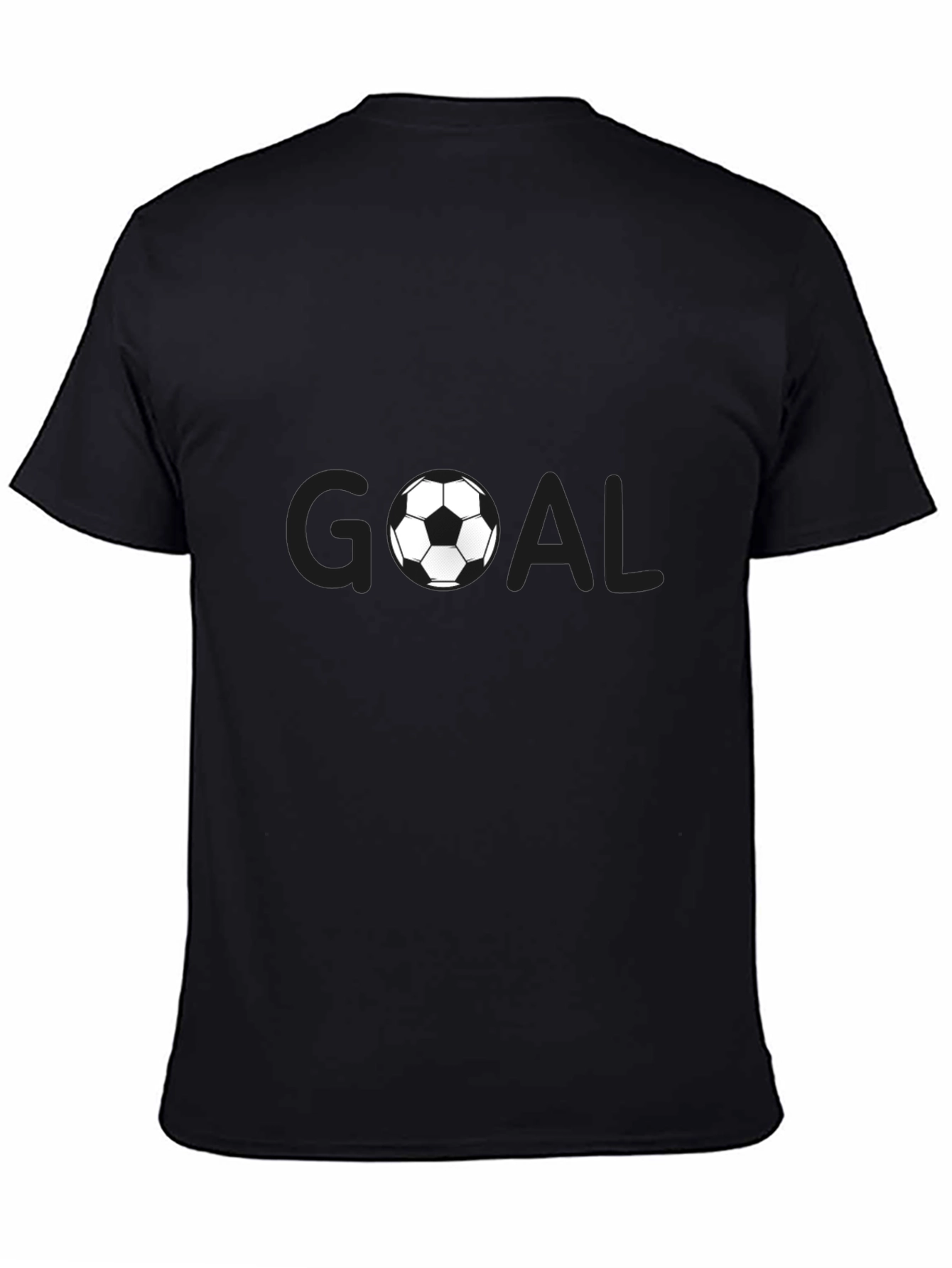 Black Goal Soccer Ball Graphic T-Shirt - Black view 4