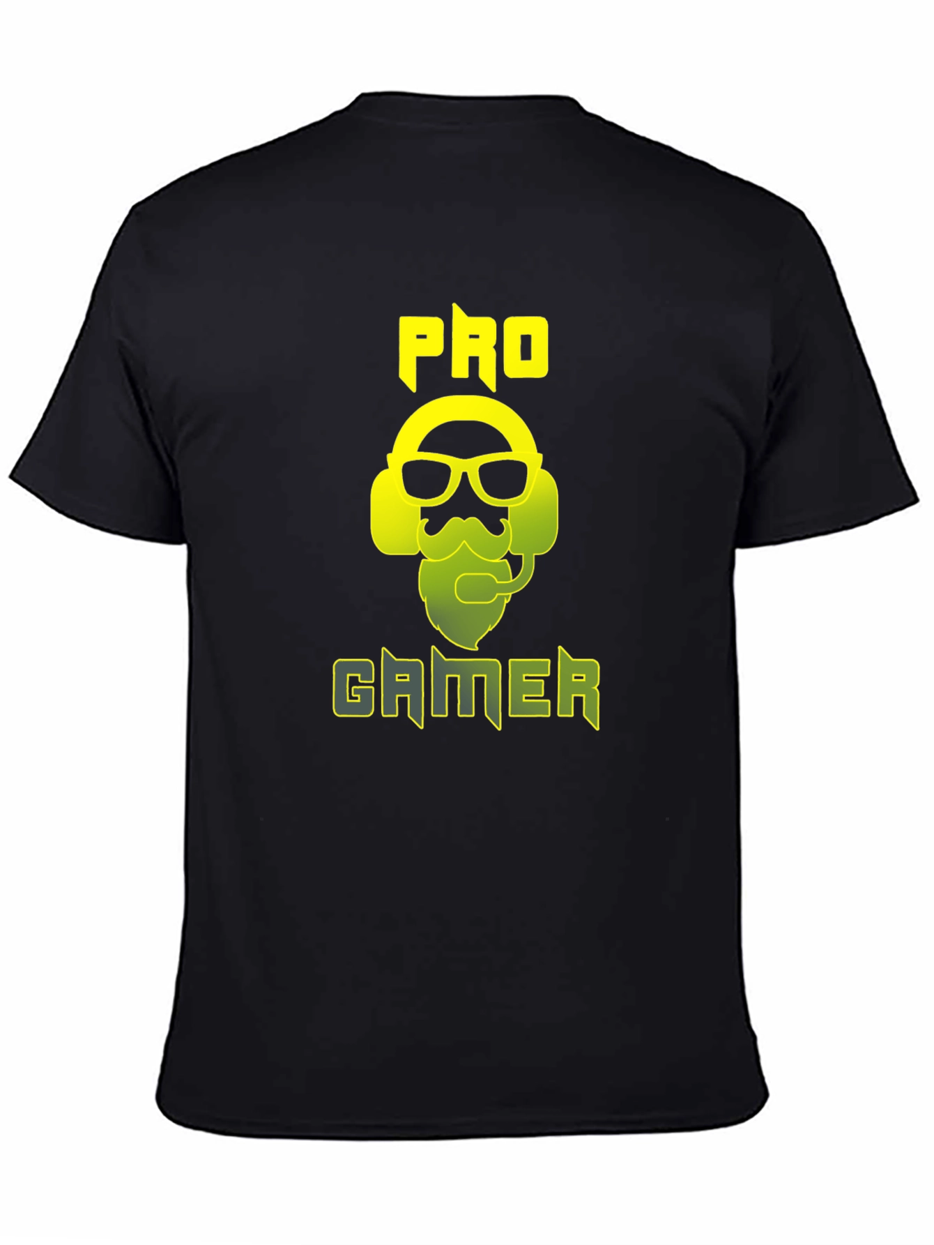Black Pro Gamer Graphic Tee - Black Cotton Blend Shirt view 4
