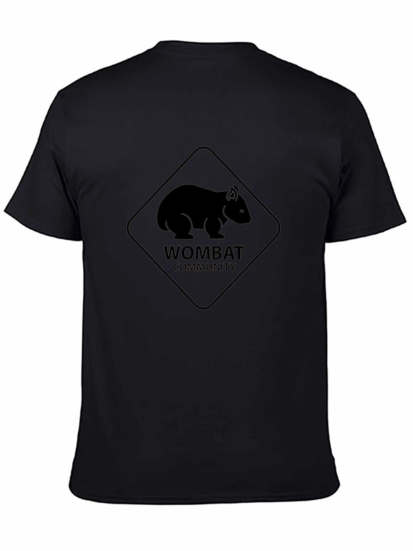 Black Wombat Community Black T-Shirt view 4