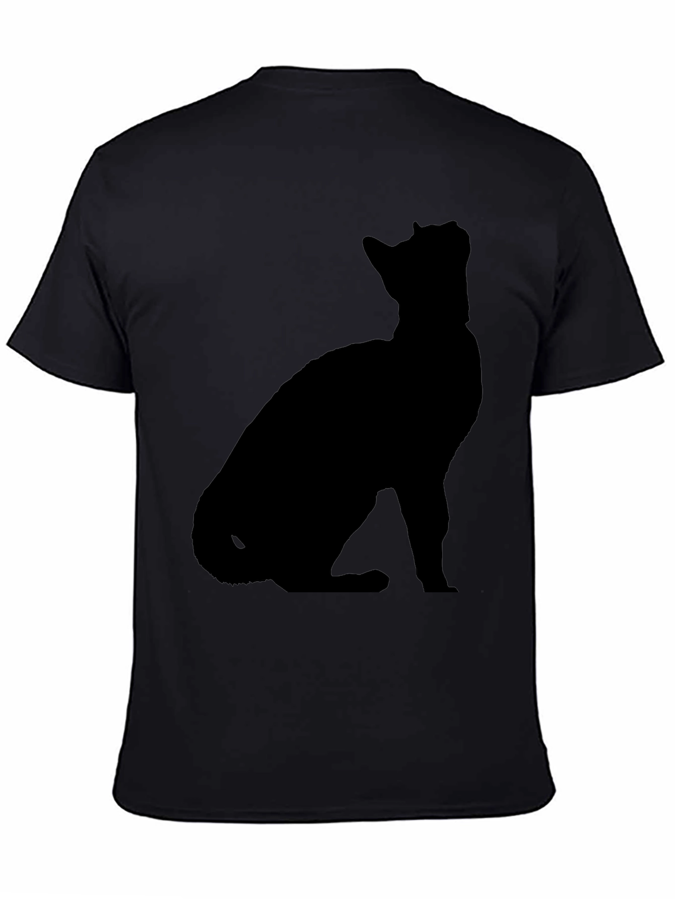 Black Black Cat Silhouette T-Shirt view 4