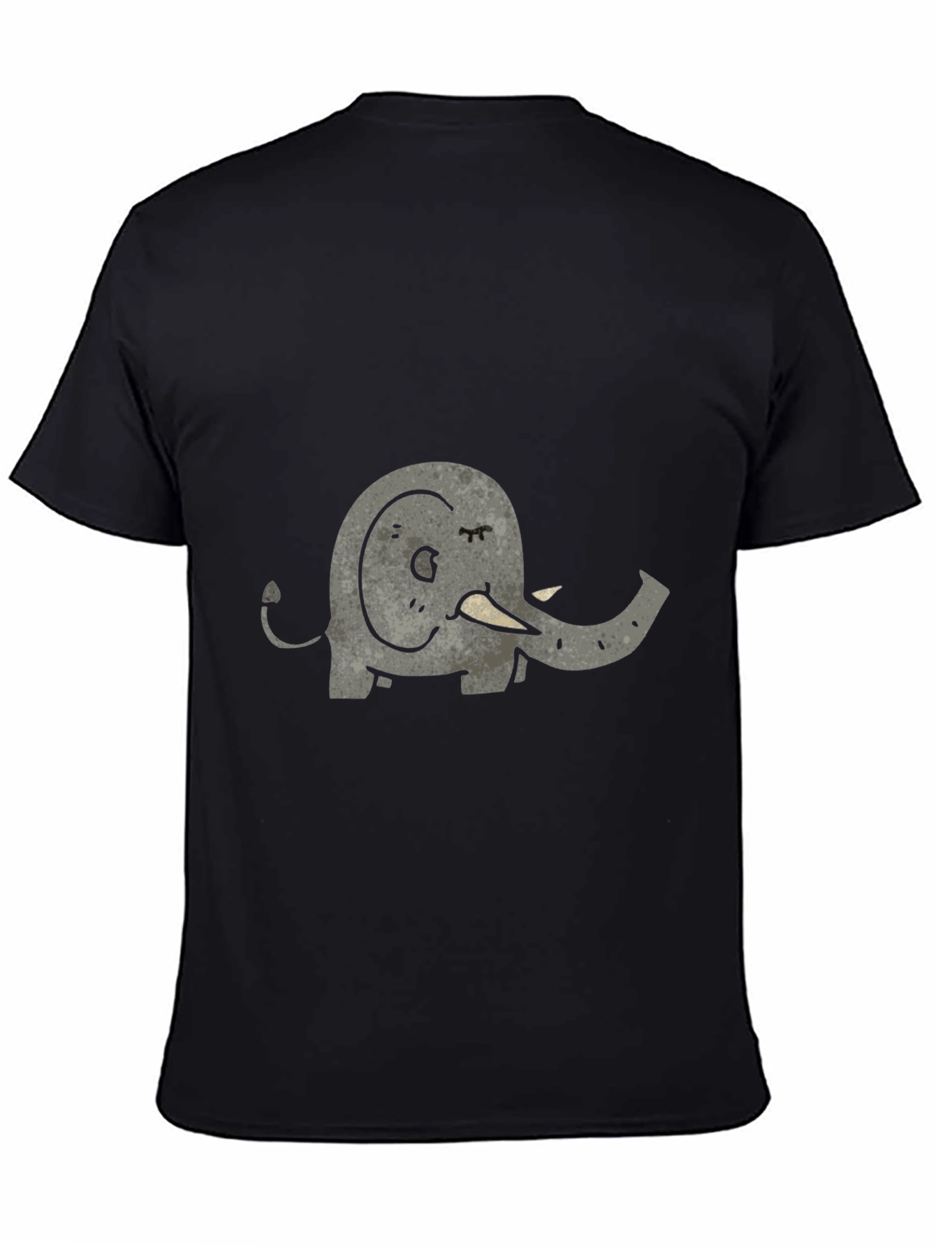 Black Elephant Graphic T-Shirt - Unisex Casual Tee view 4