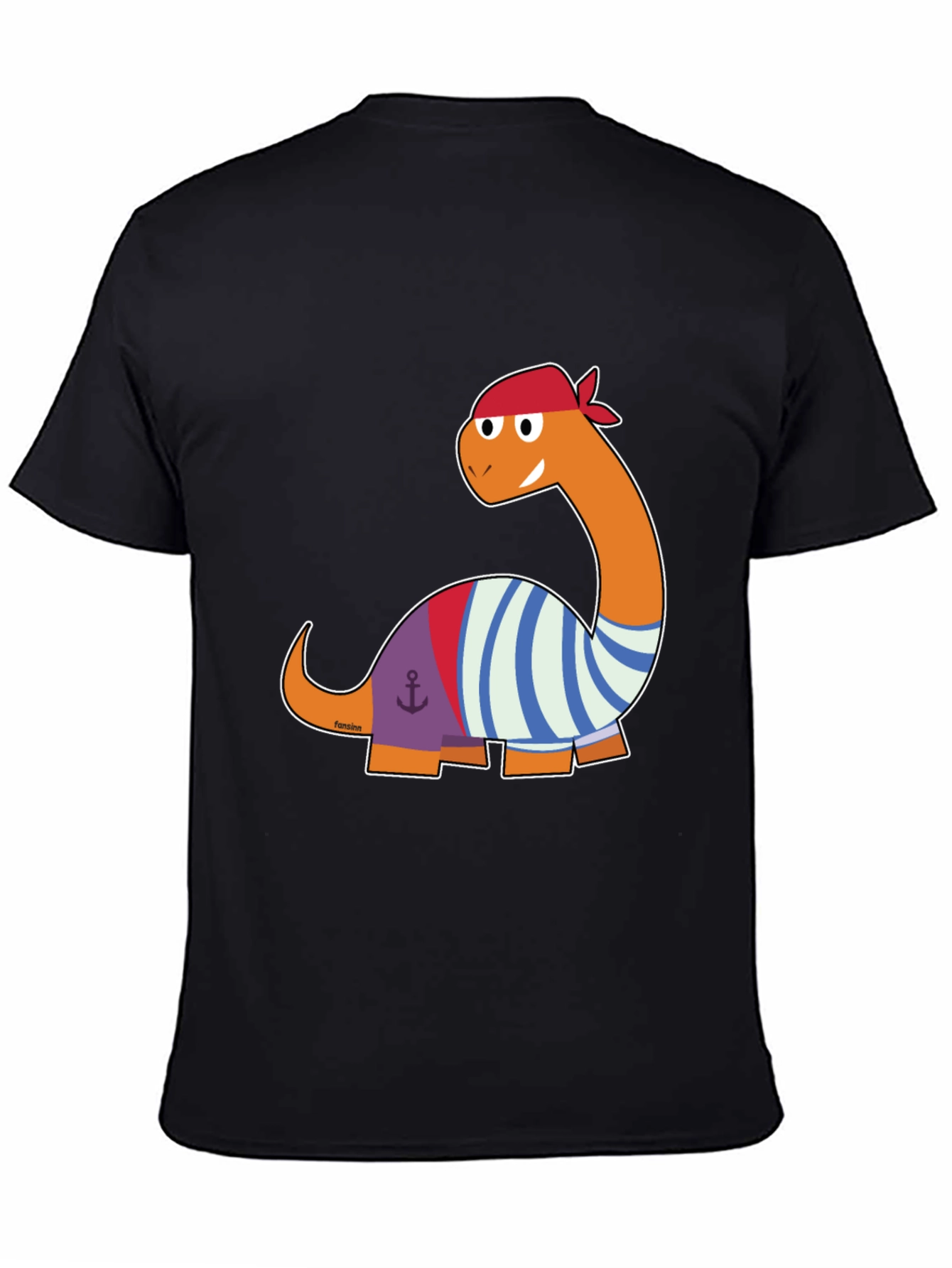 Black Pirate Dino T-Shirt - Black view 4