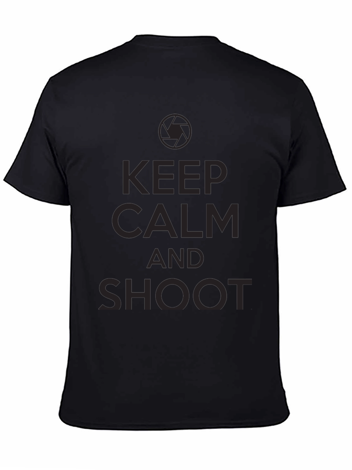 Black Keep Calm and Shoot Black T-Shirt view 4