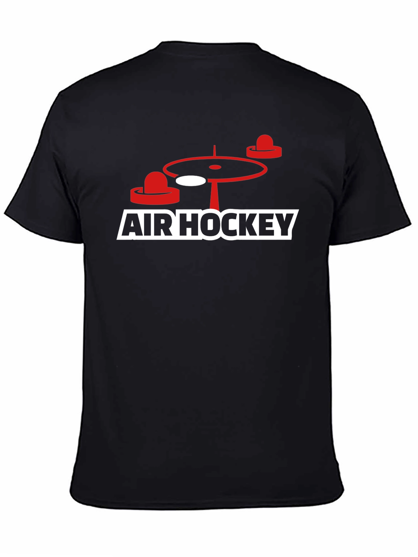 Air Hockey Graphic Tee - Black Cotton Blend - 4
